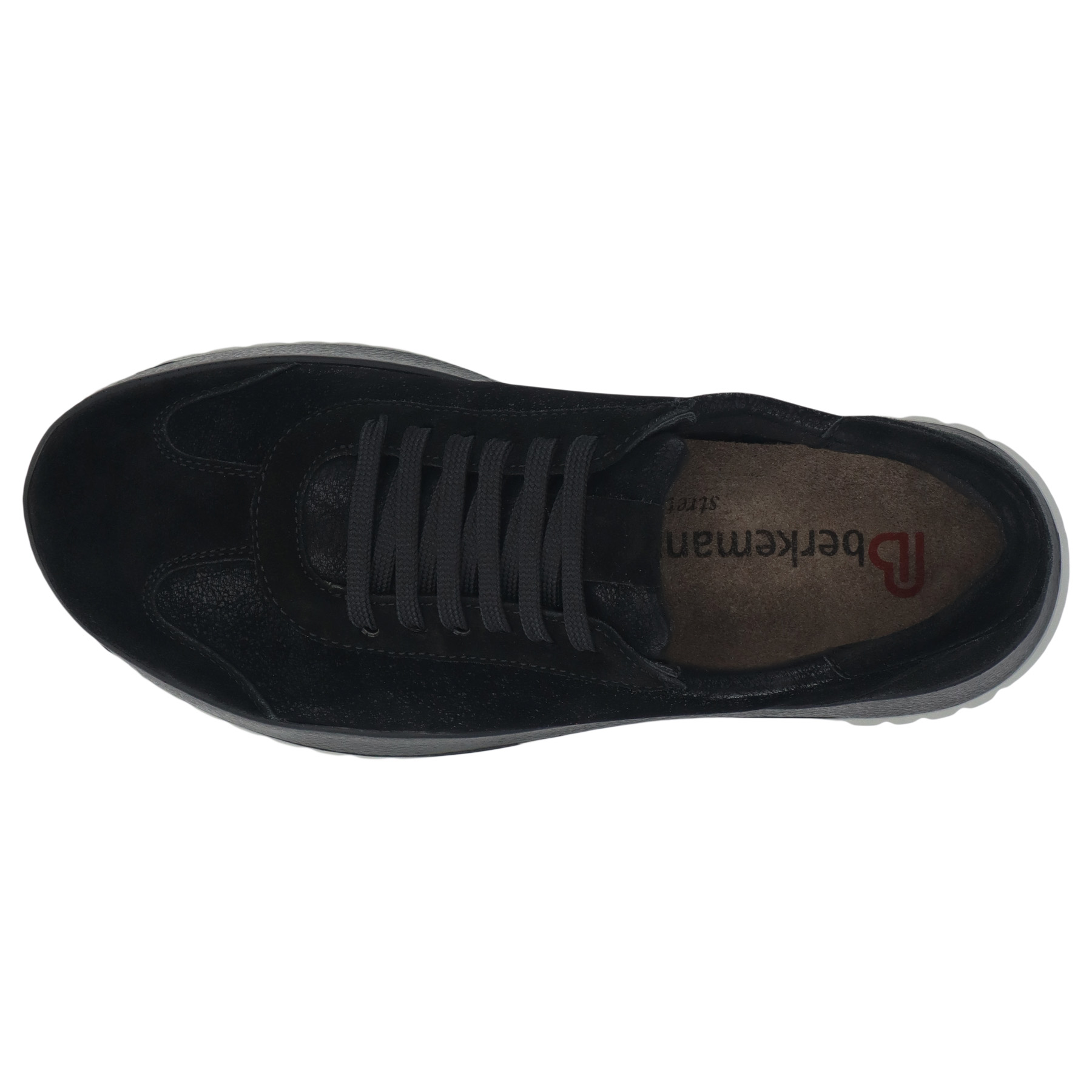 schwarze halbschuh draufsicht