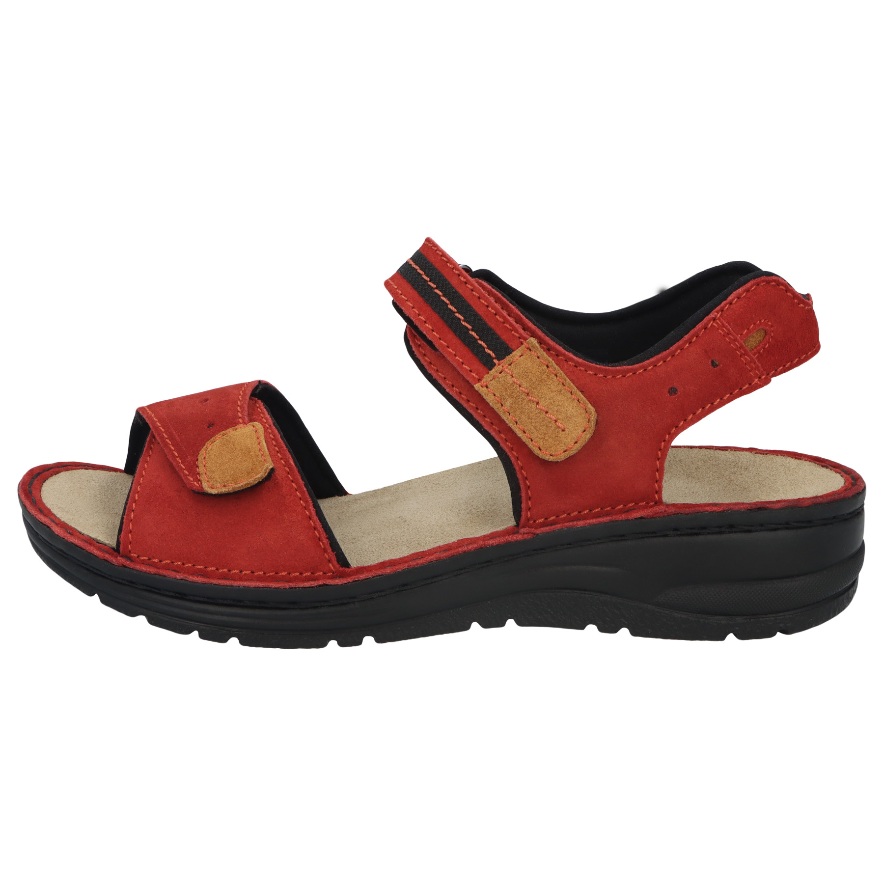 rote sandale seitenansicht links