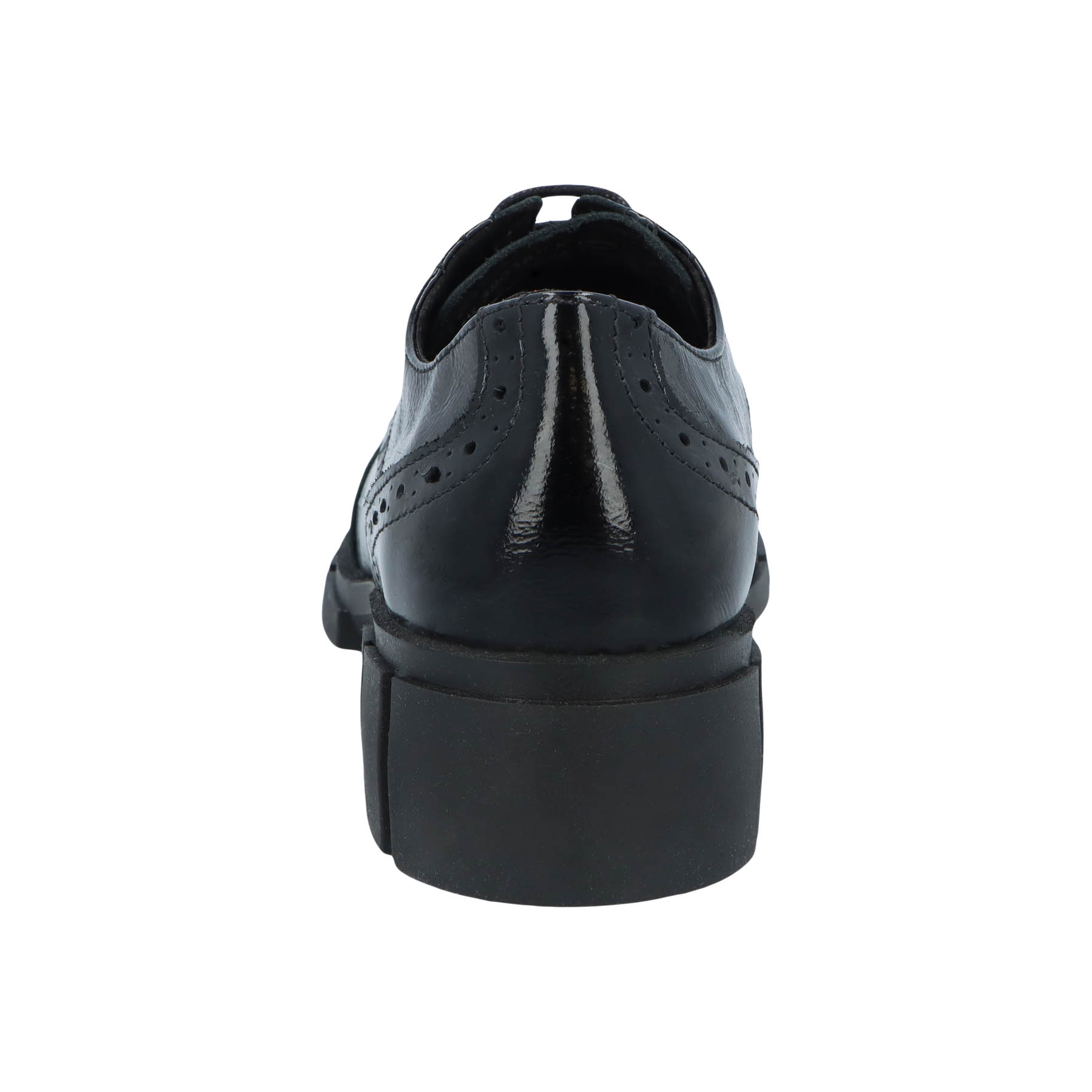 schwarze halbschuh hinteransicht