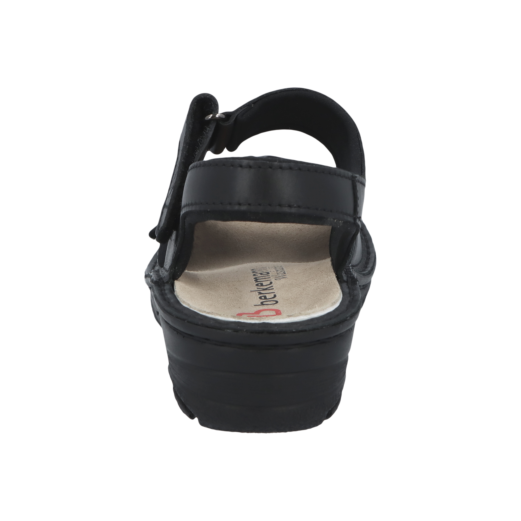 schwarze sandale hinteransicht