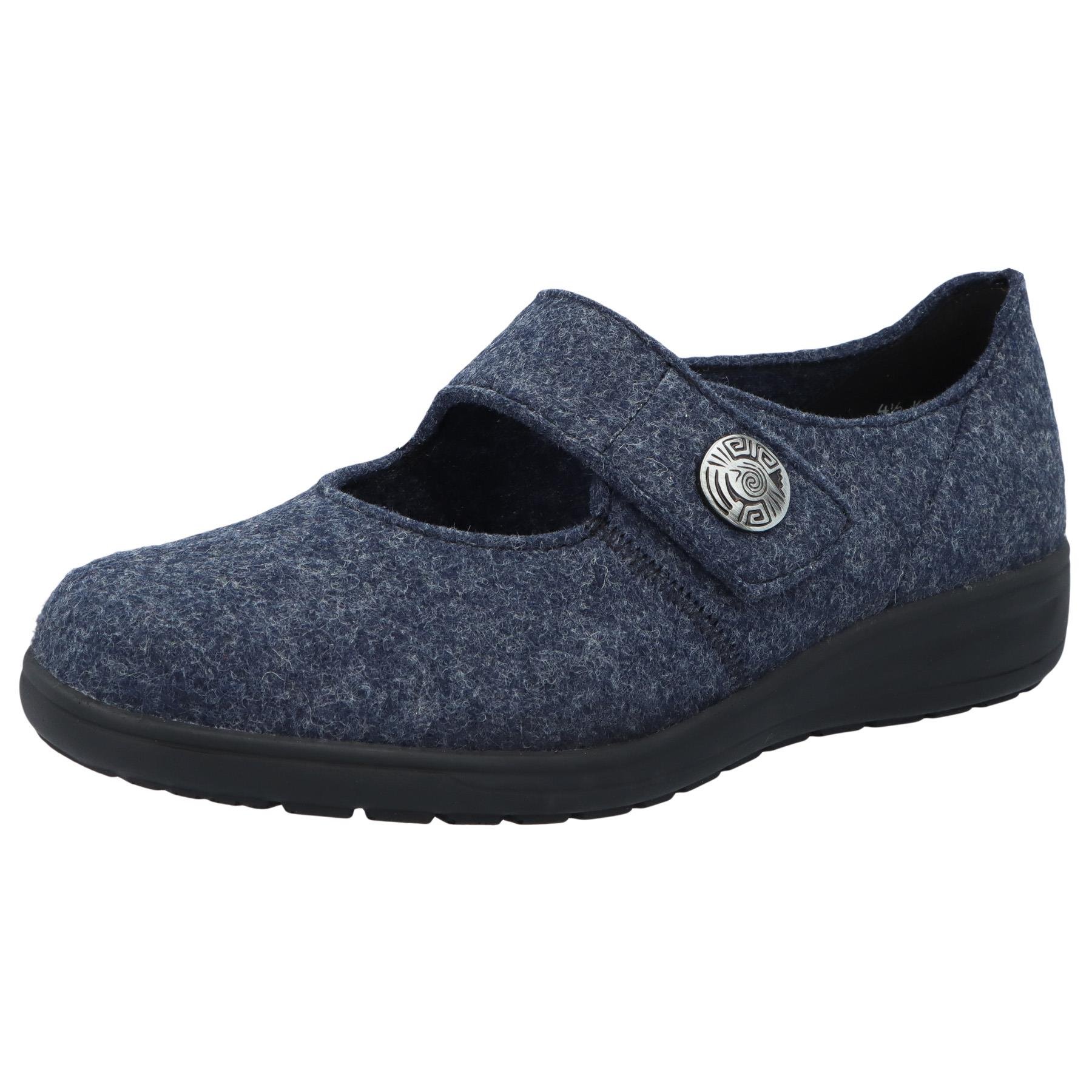 blaue slipper 3-4 ansicht