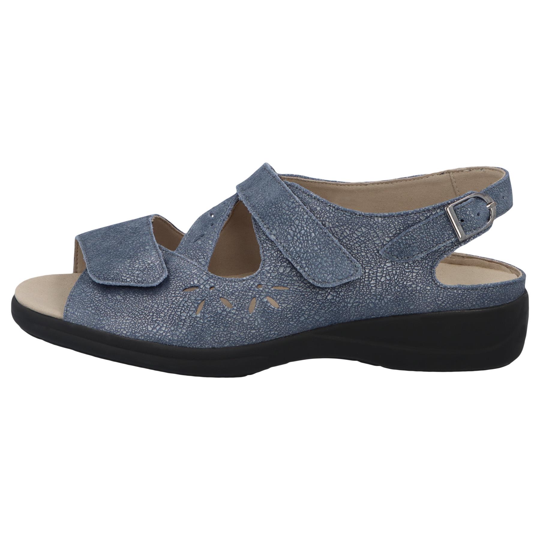 blaue sandale seitenansicht links