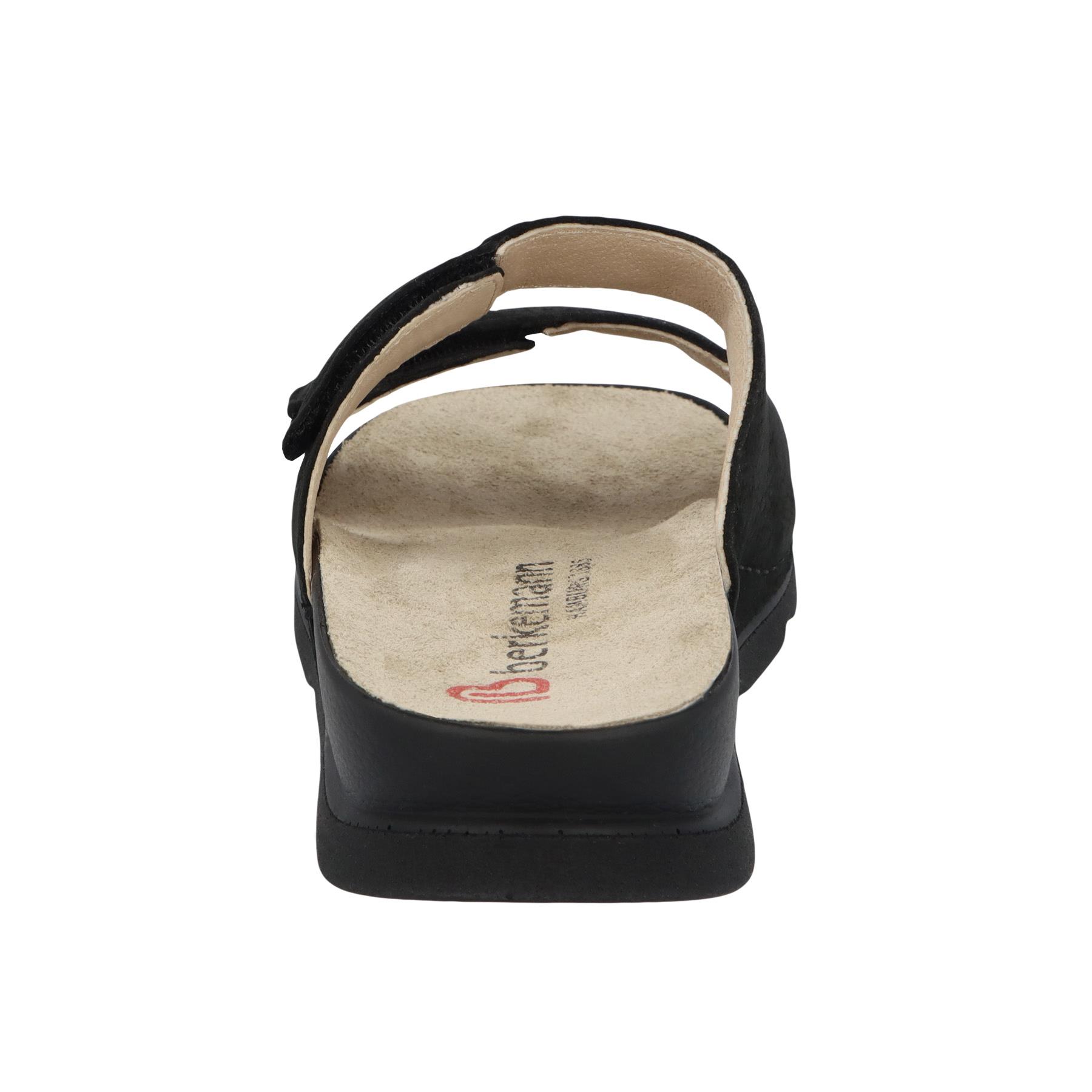 schwarze pantolette hinteransicht