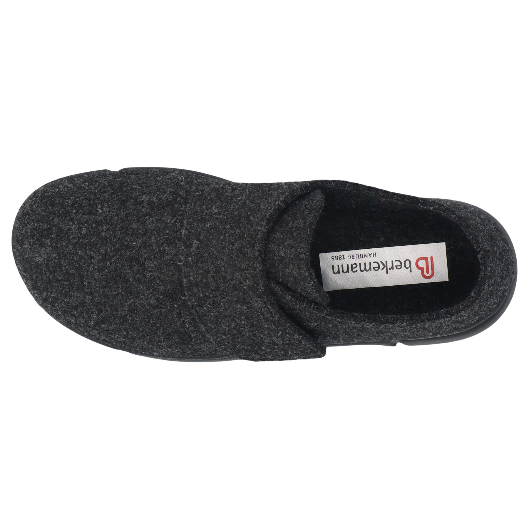 graue hausschuhe draufsicht