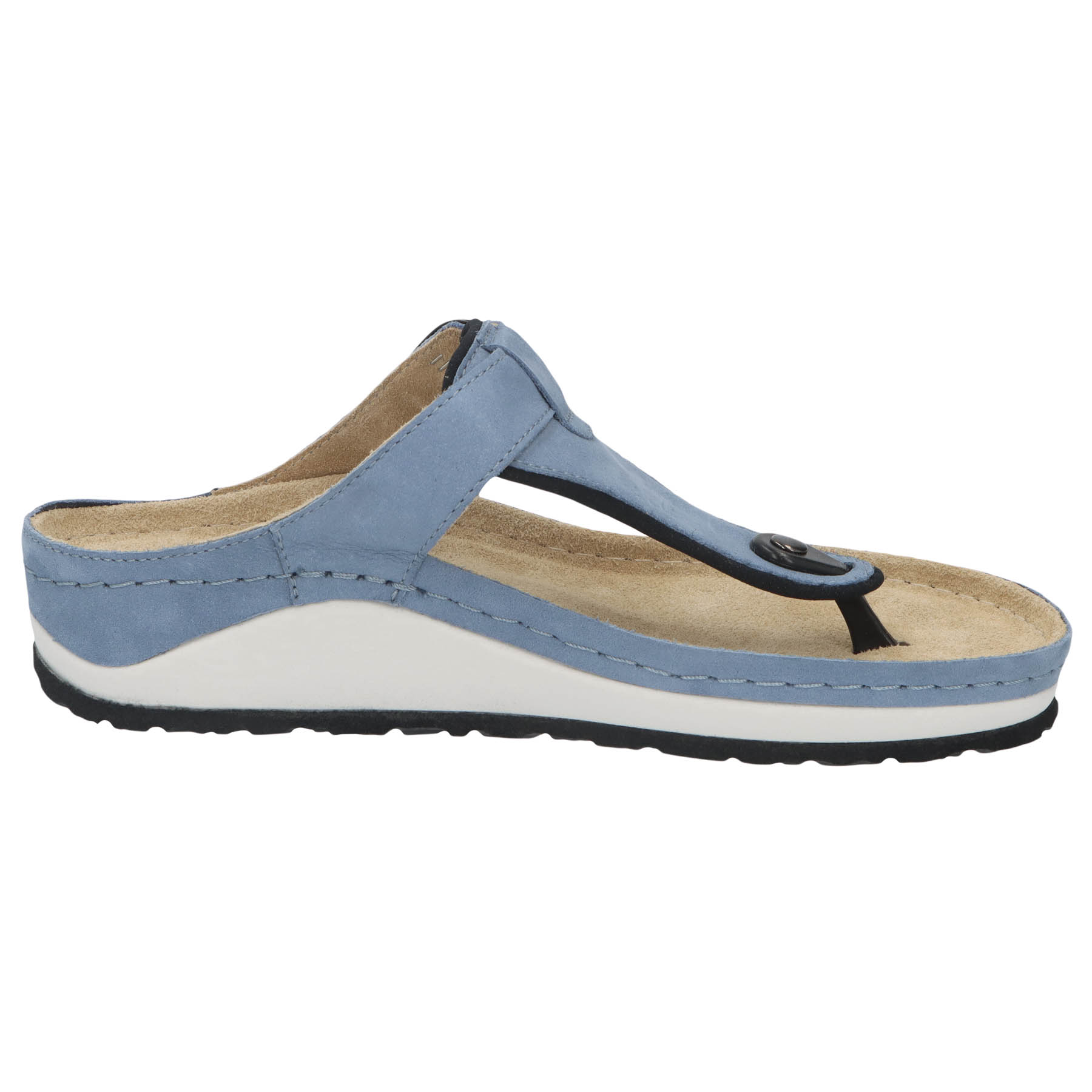 blaue pantolette seitenansicht rechts