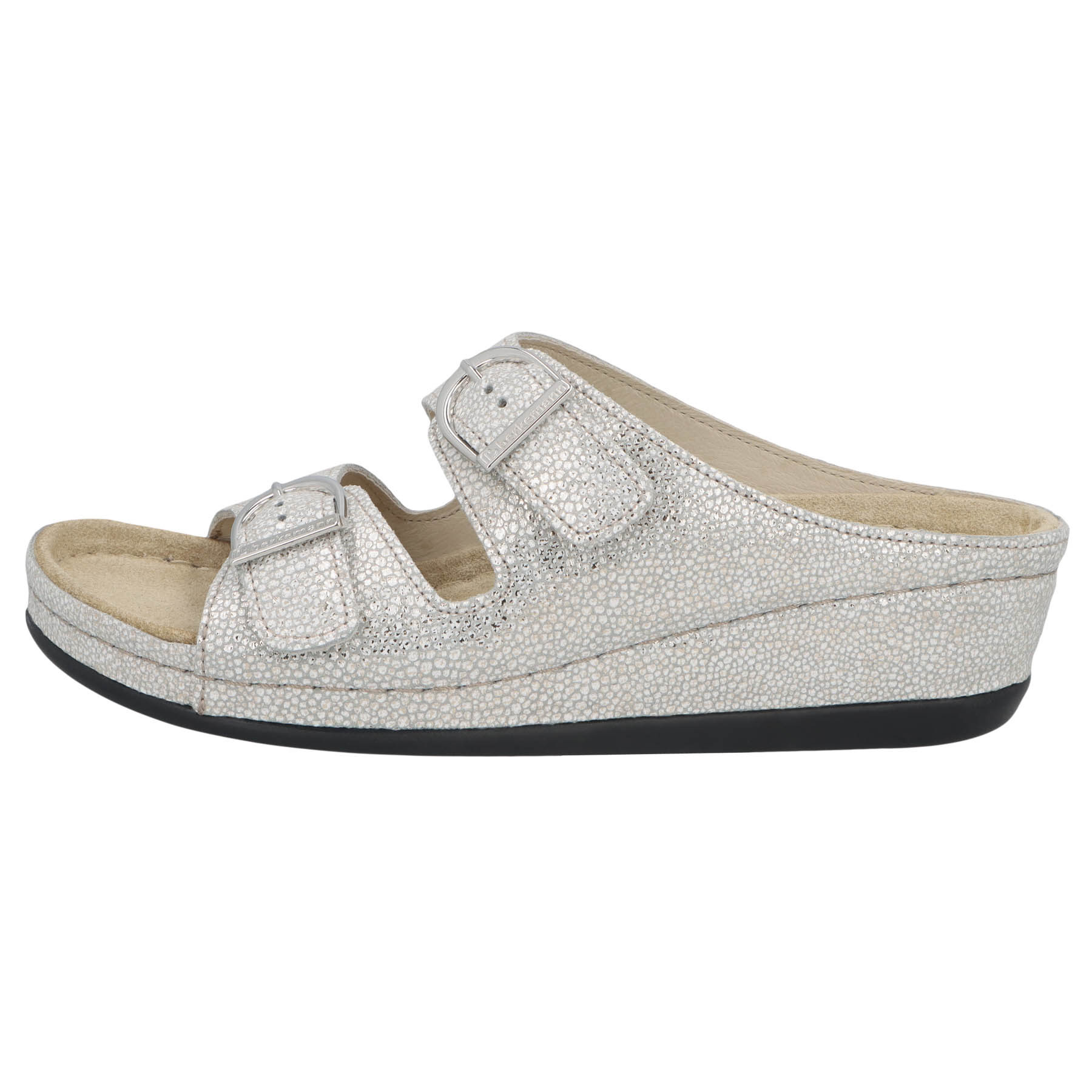 mehrfarbige pantolette seitenansicht links