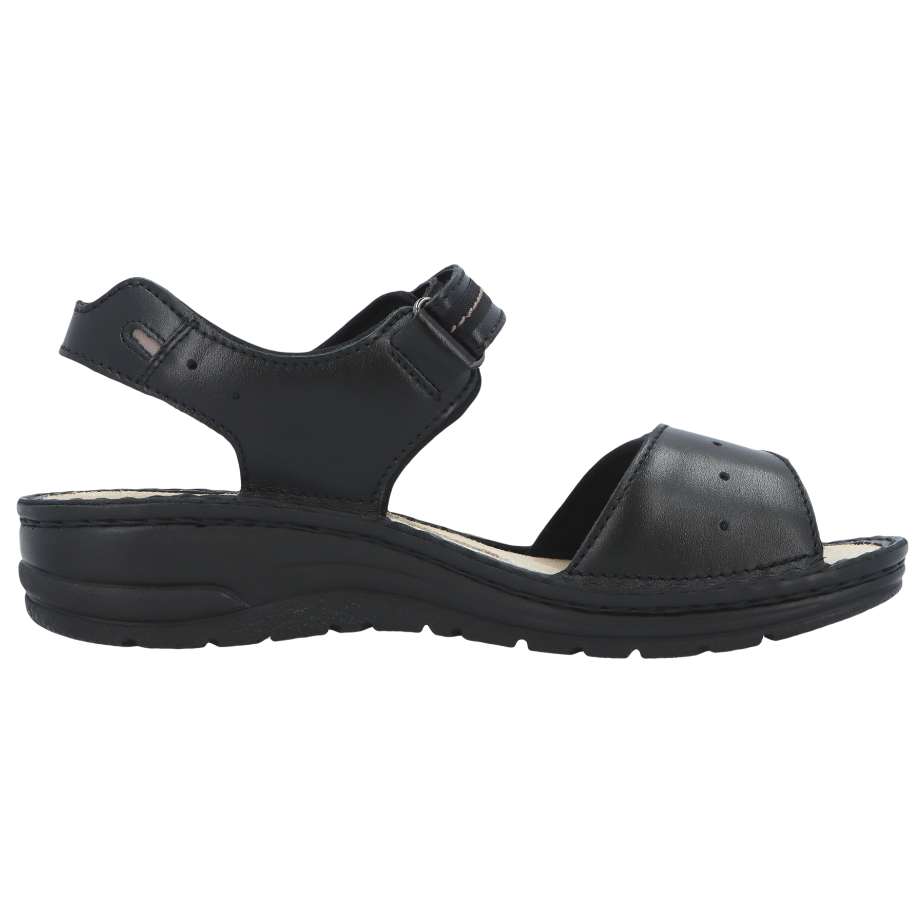 schwarze sandale seitenansicht rechts