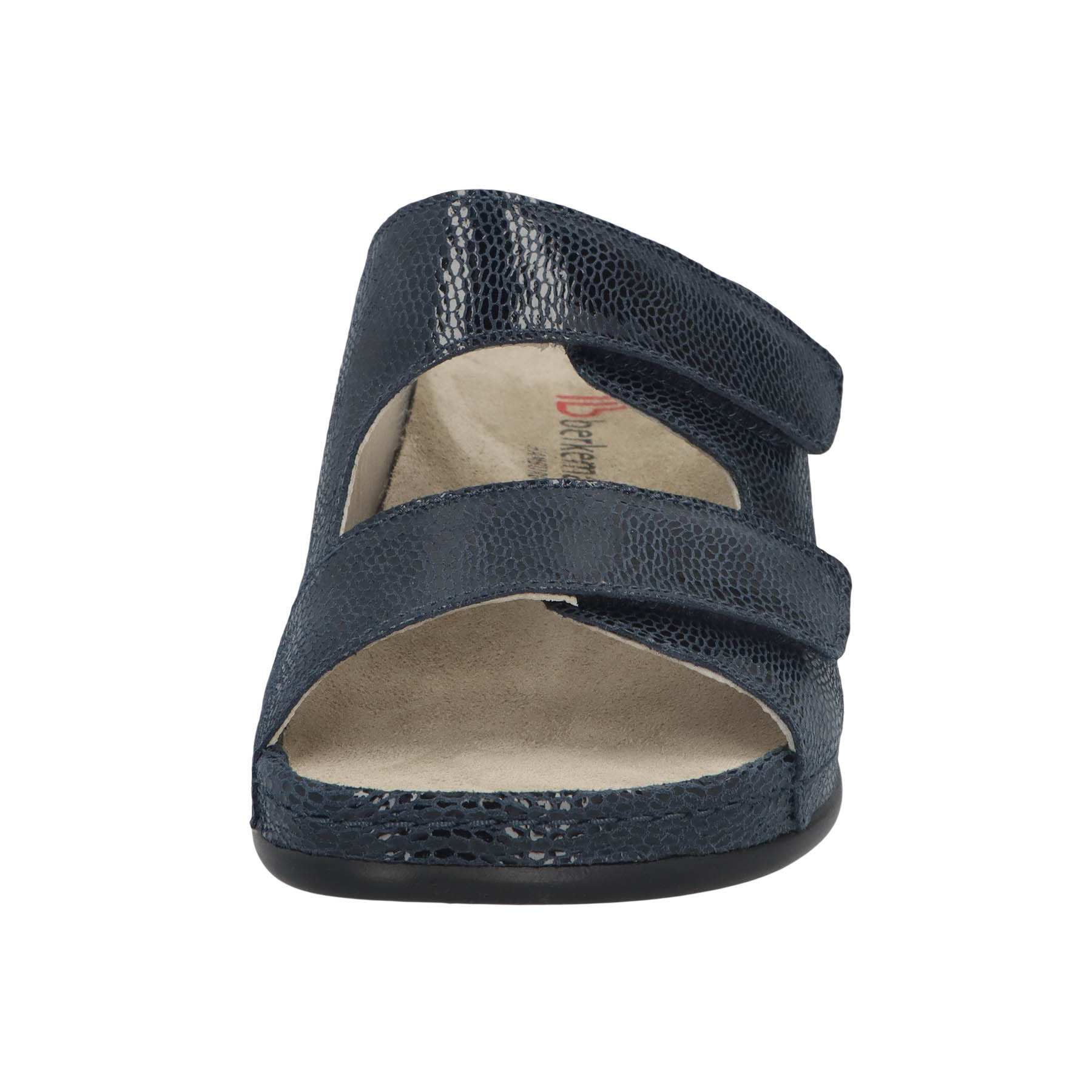 blaue pantolette vorderansicht