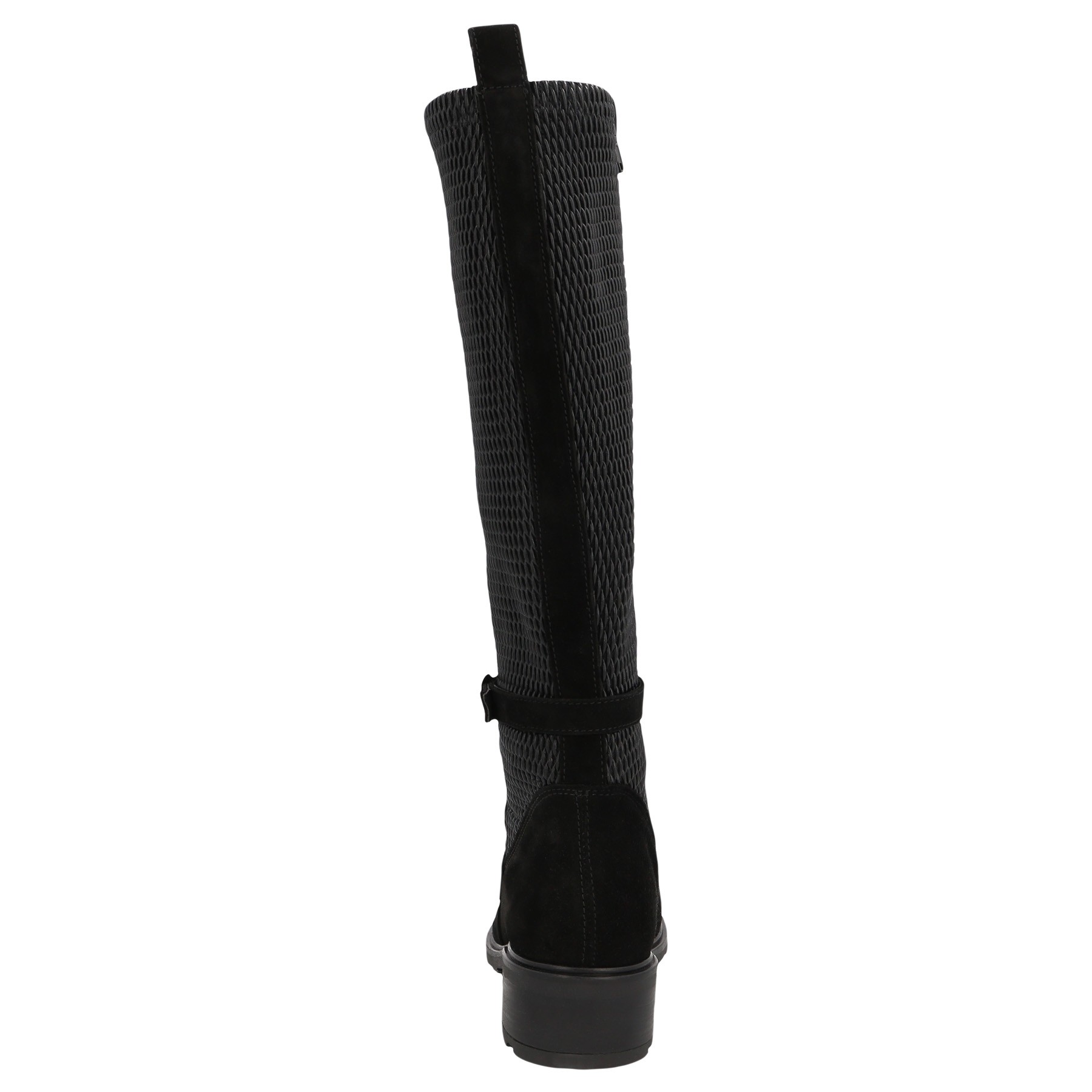 schwarze stiefel hinteransicht