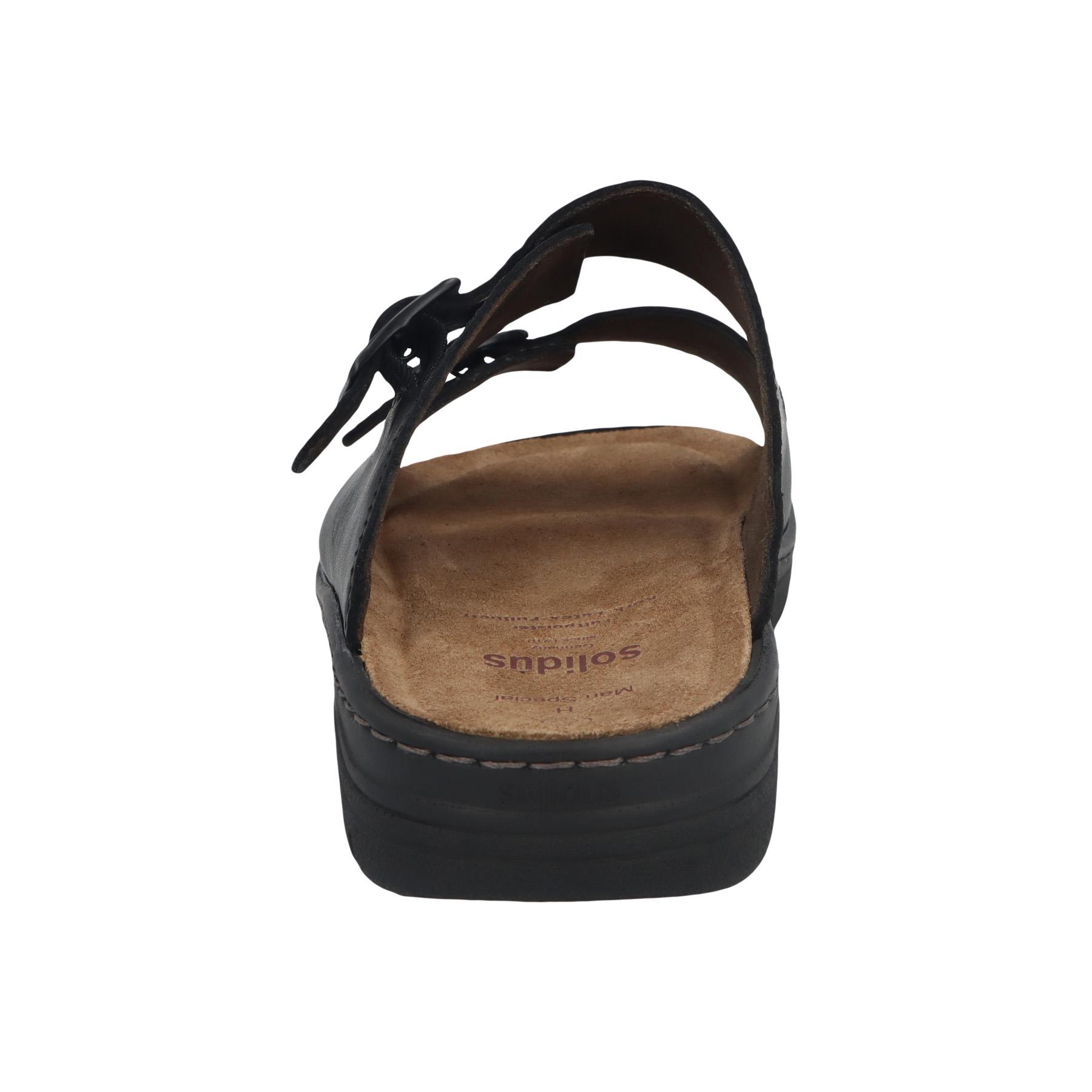 schwarze sandale hinteransicht