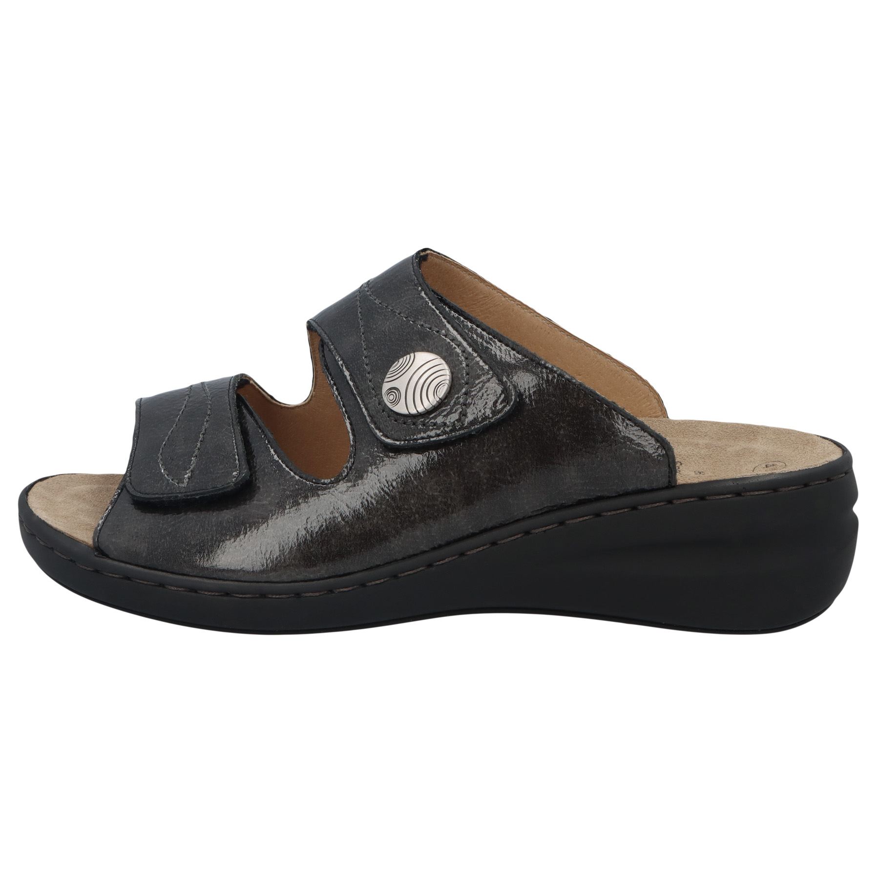 graue pantolette seitenansicht links