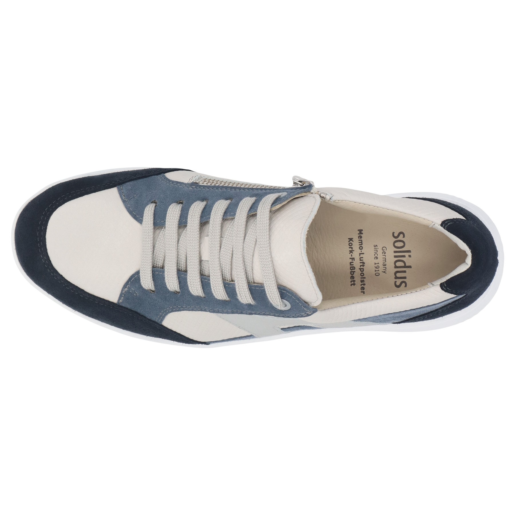 blaue halbschuh draufsicht