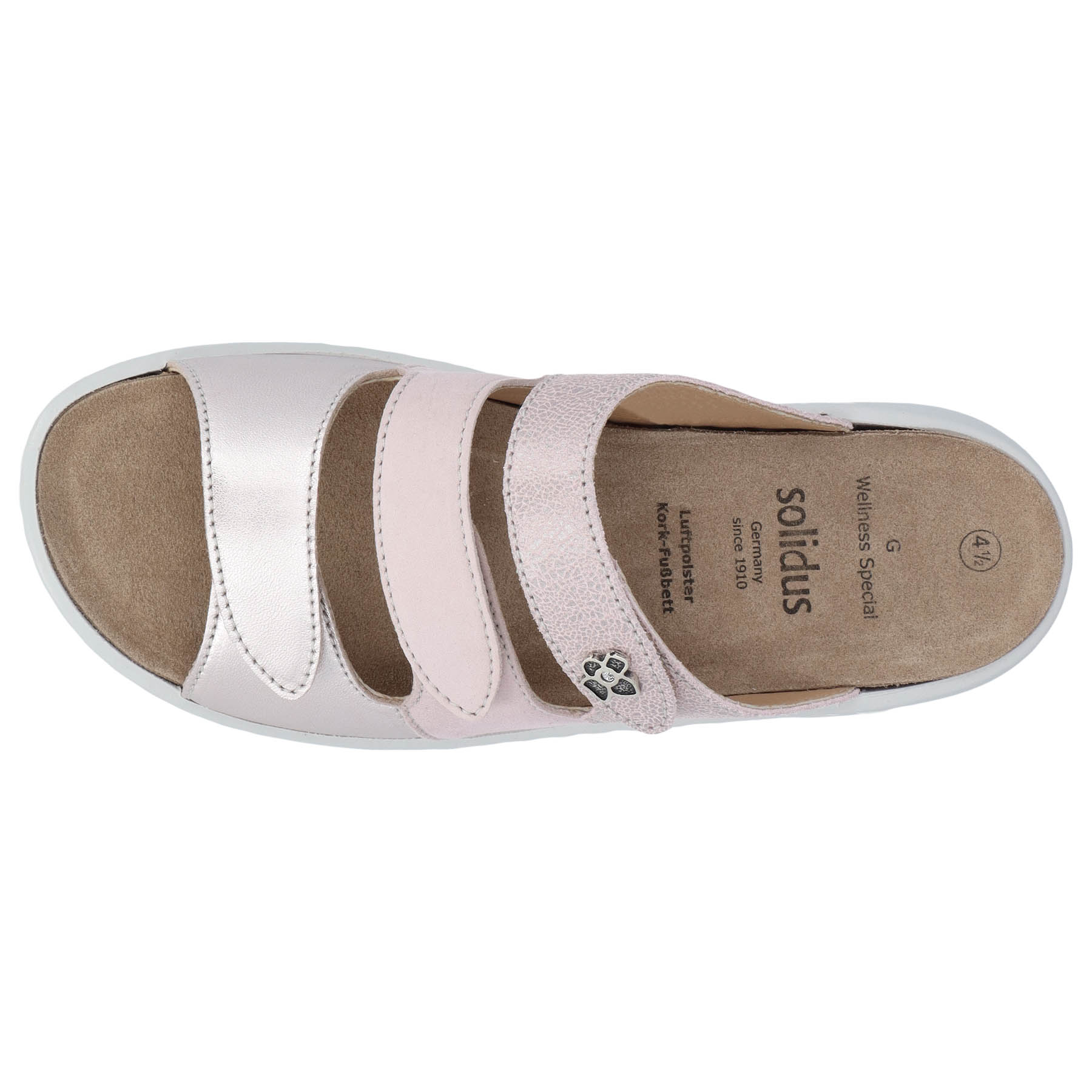 mehrfarbige pantolette draufsicht