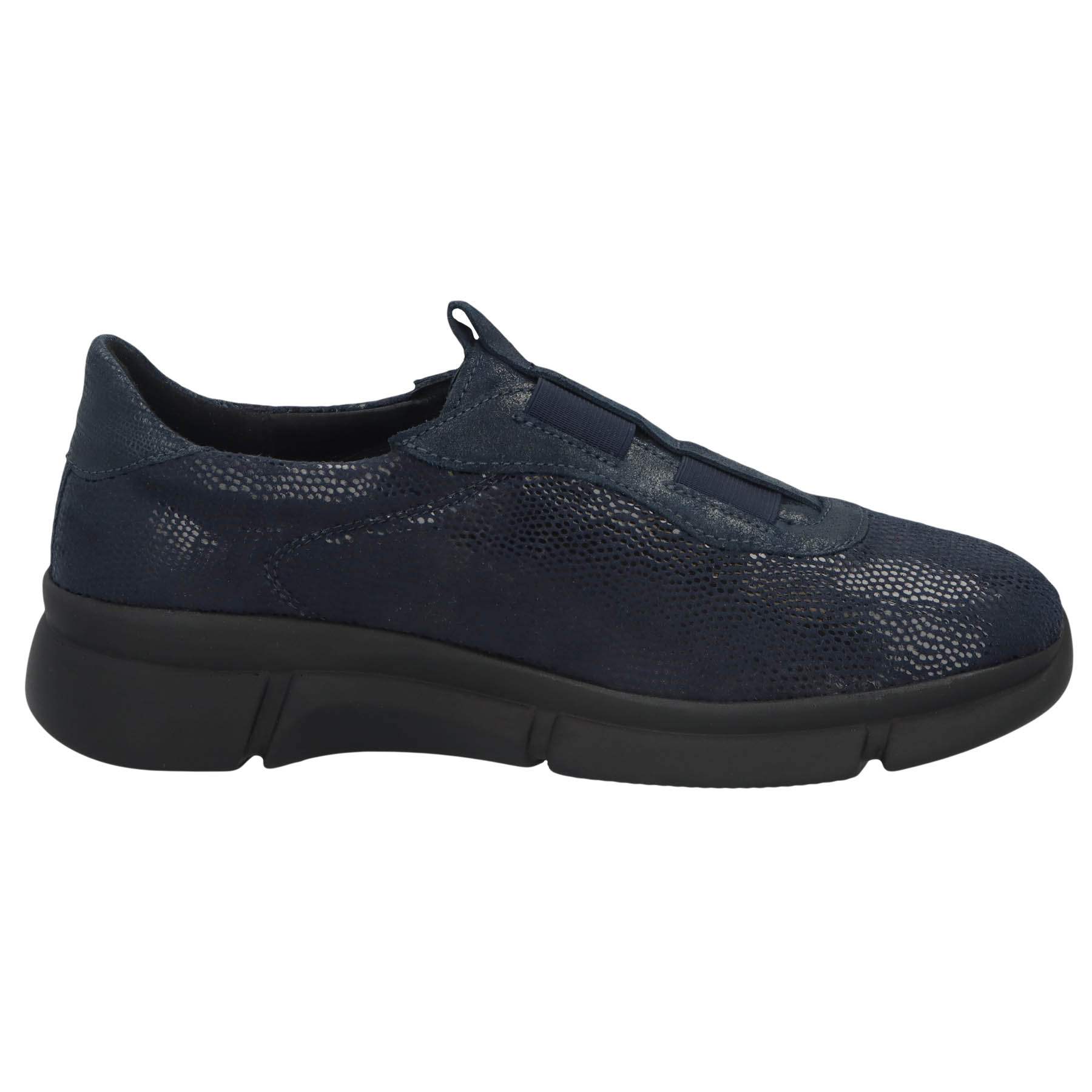 blaue halbschuh seitenansicht rechts