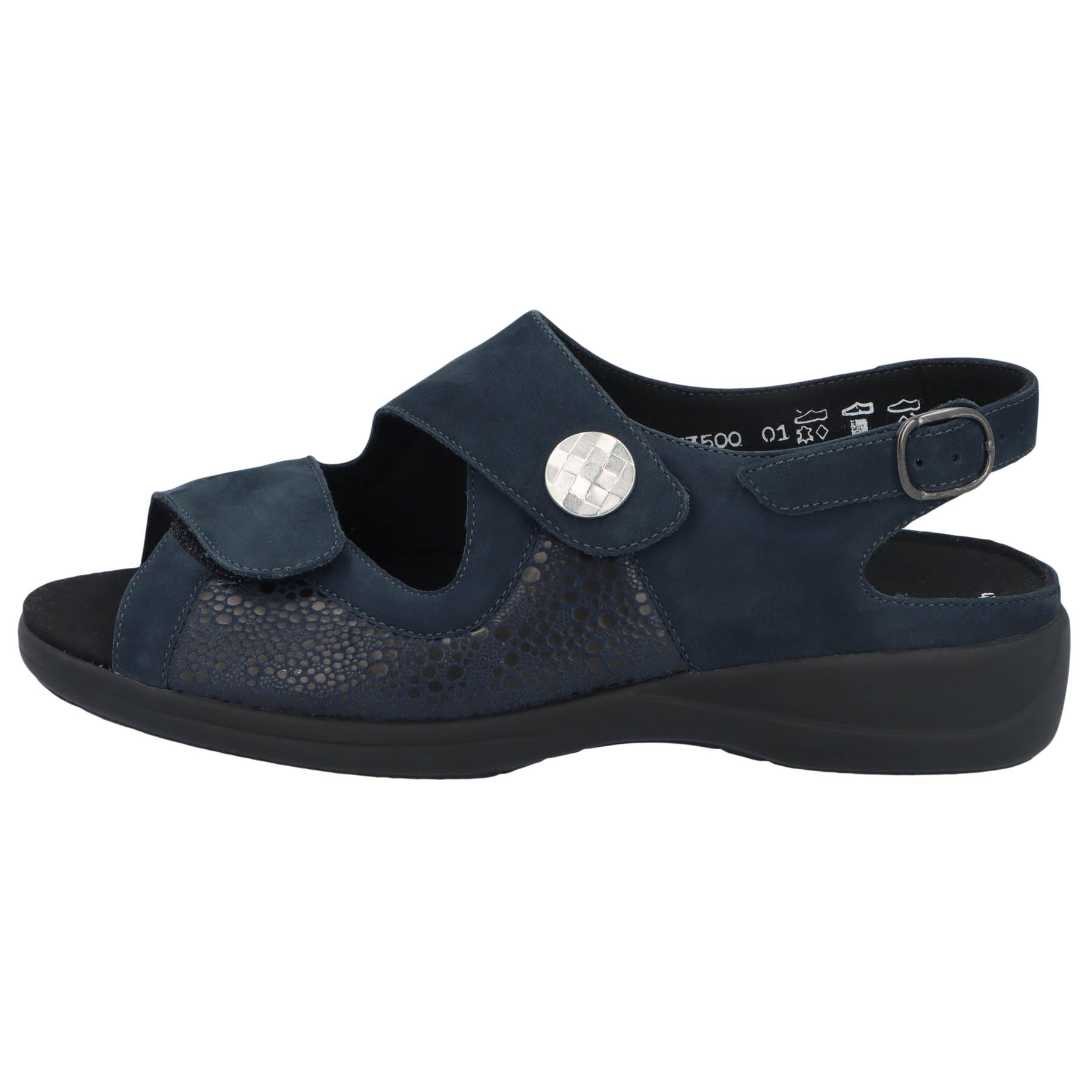 blaue sandale seitenansicht links