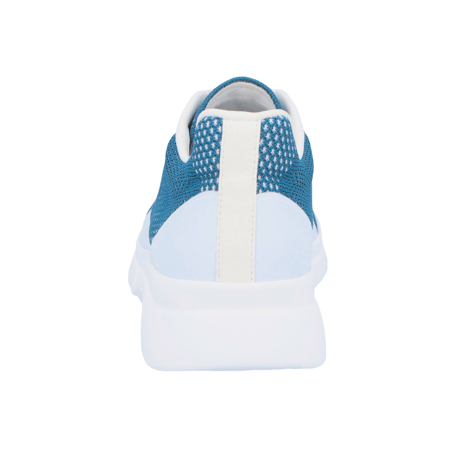 blaue sneaker hinteransicht