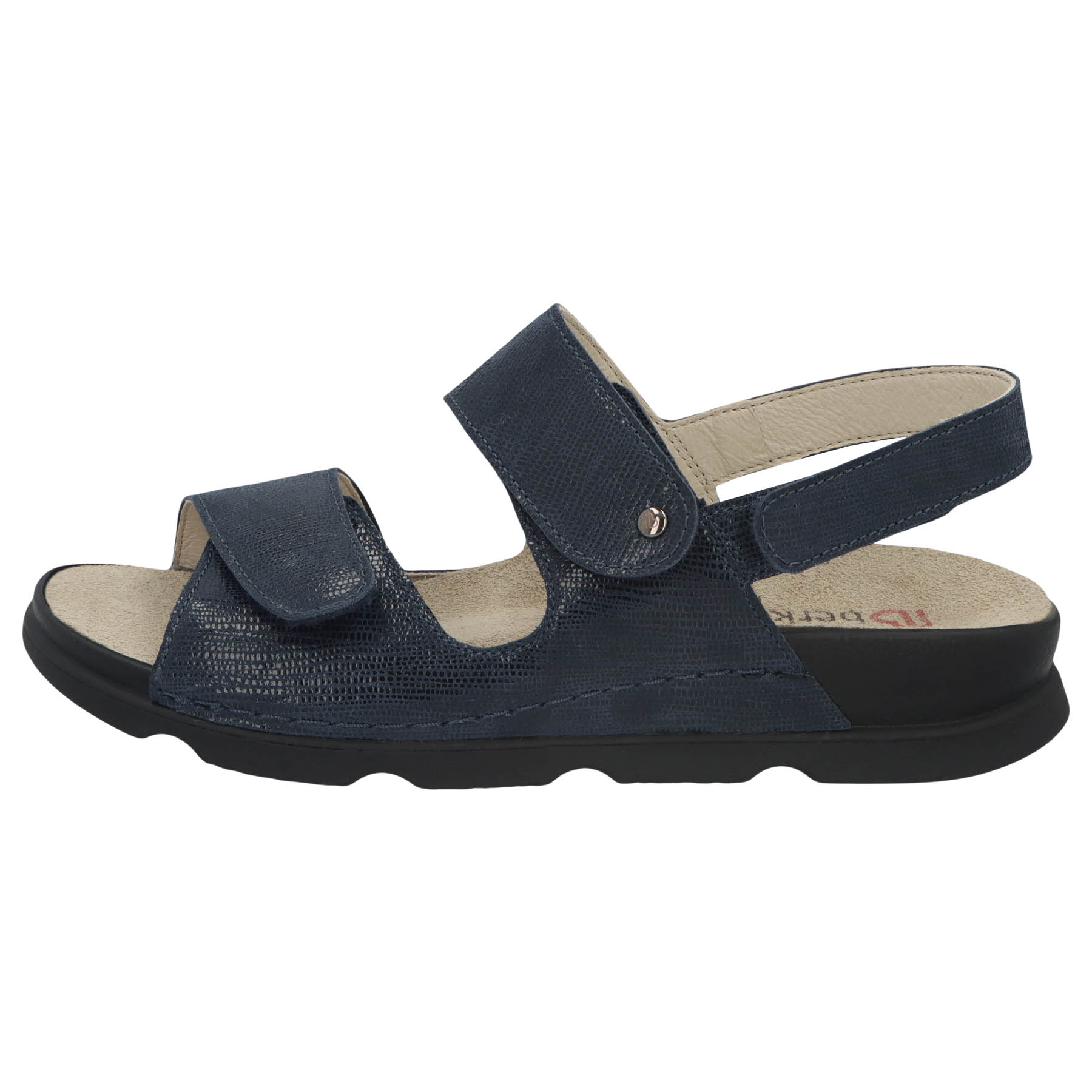 blaue sandale seitenansicht links