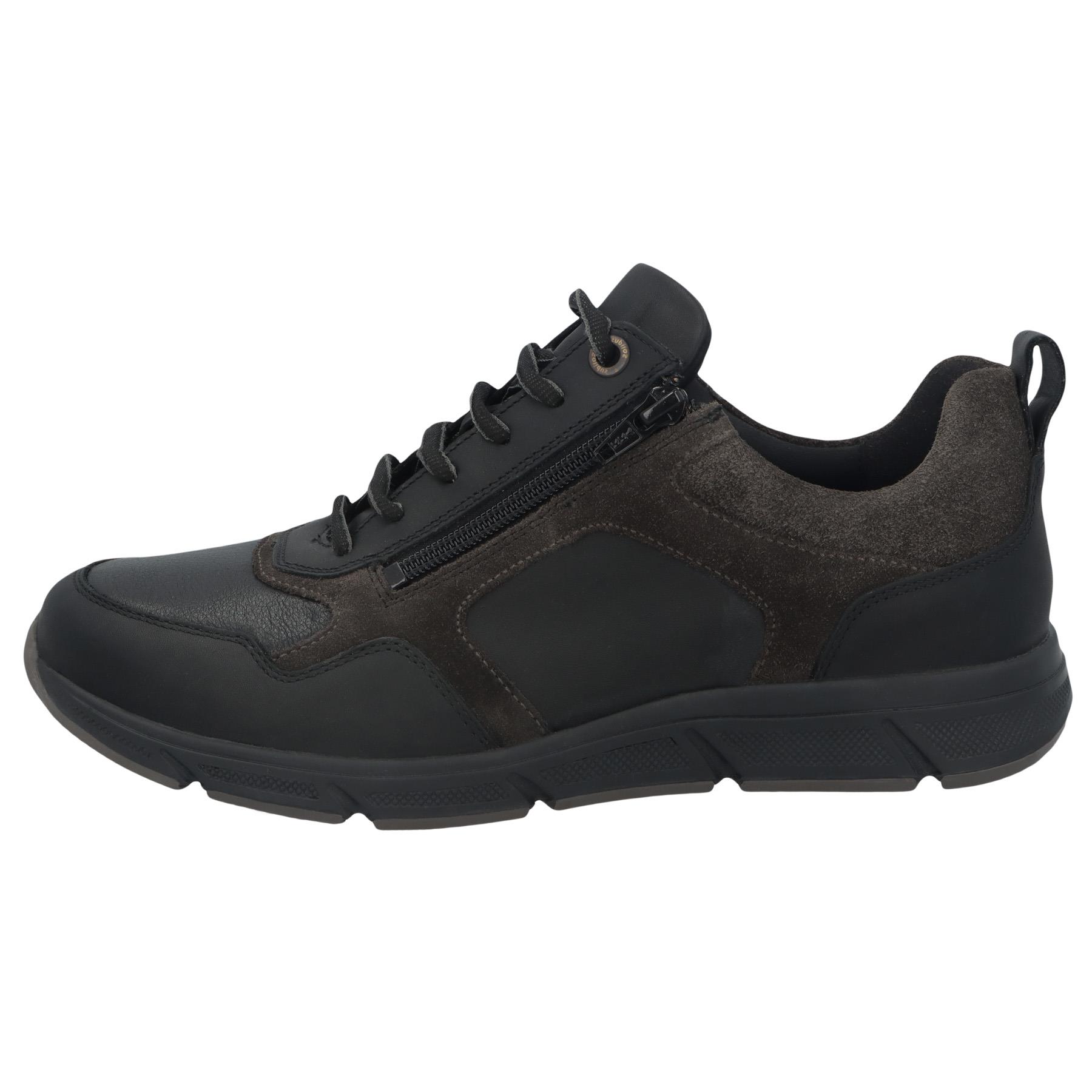 schwarze halbschuh seitenansicht links