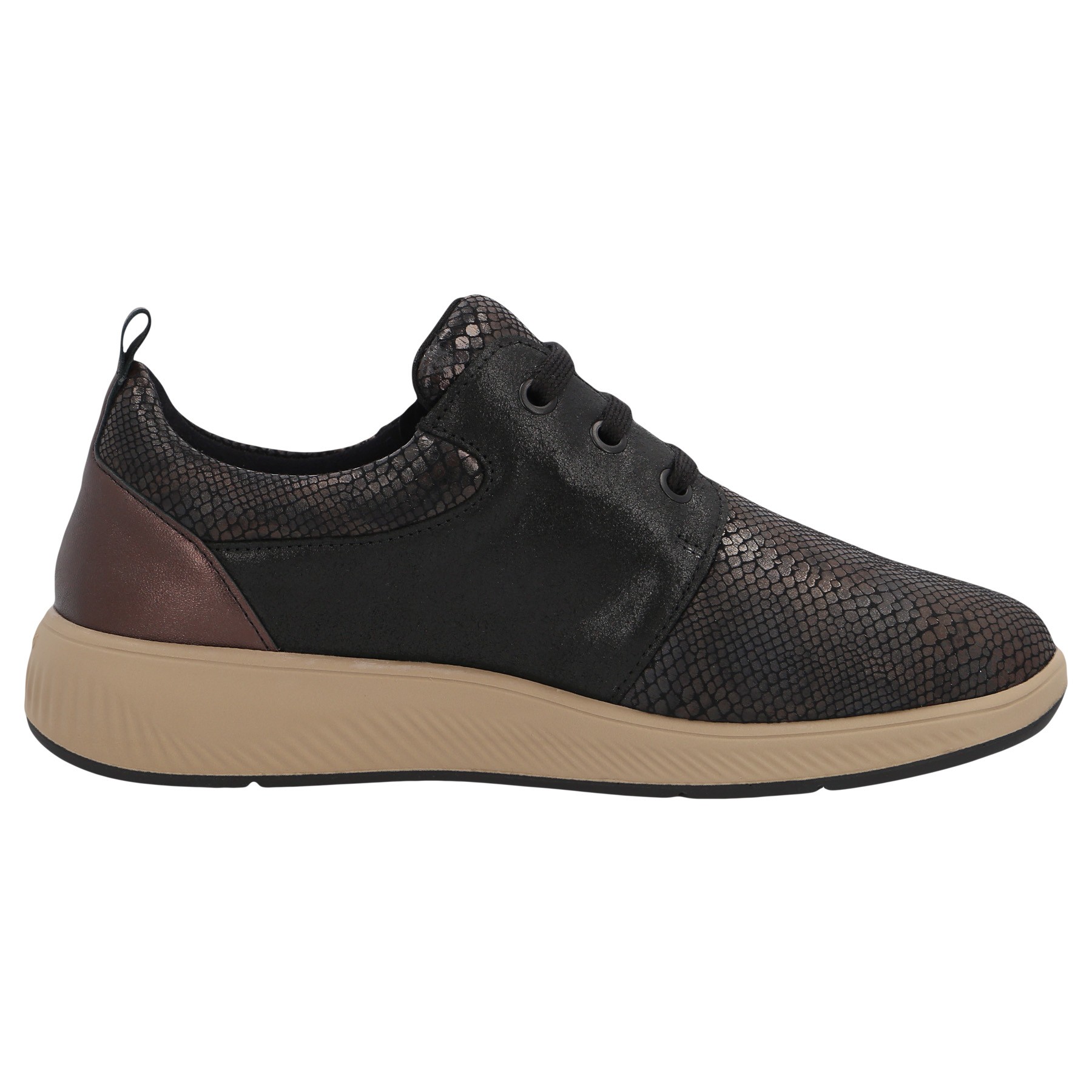 schwarze halbschuh seitenansicht rechts