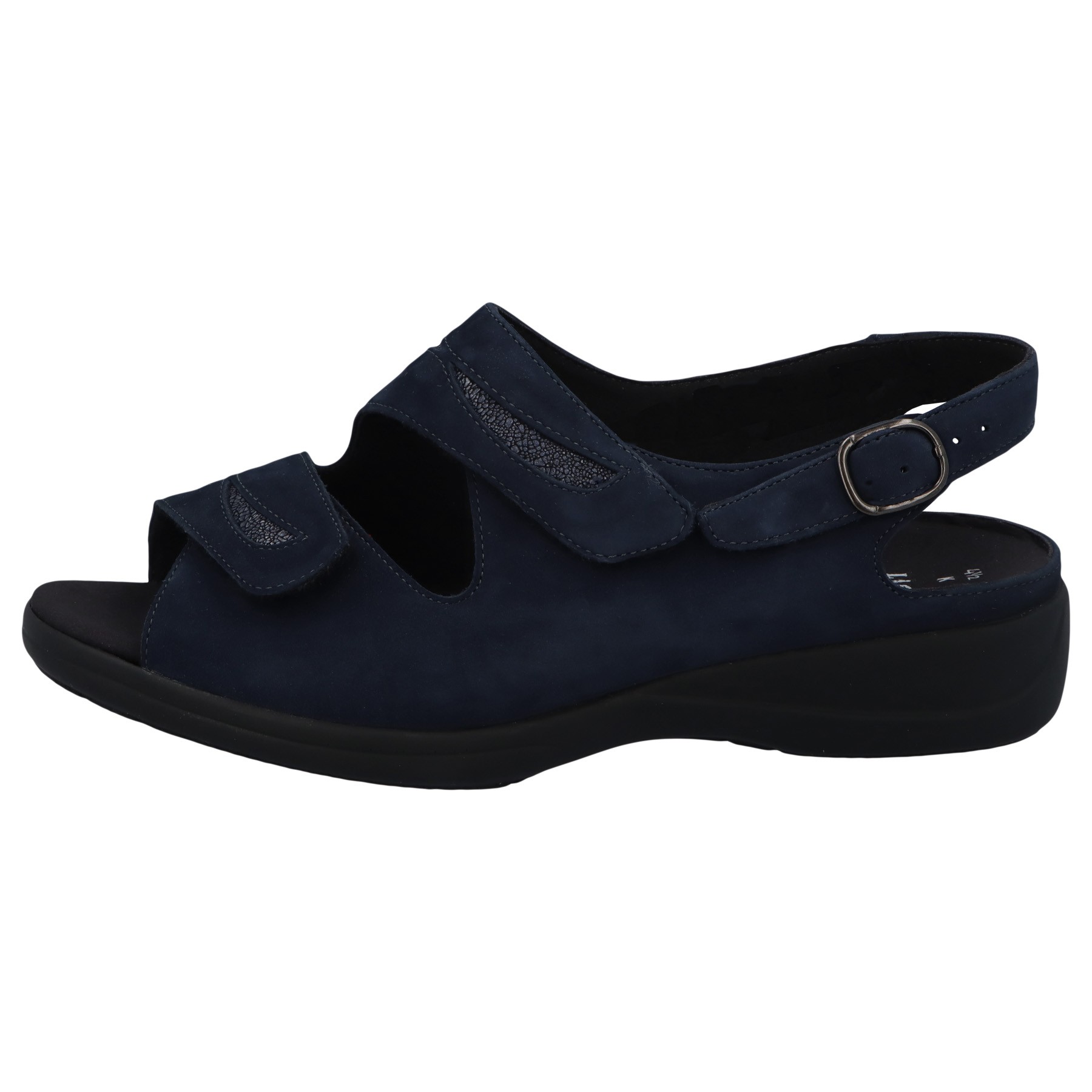 blaue sandale seitenansicht links