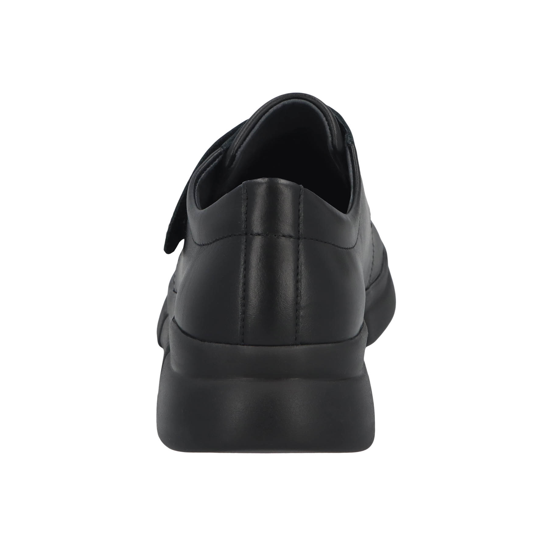 schwarze halbschuh hinteransicht