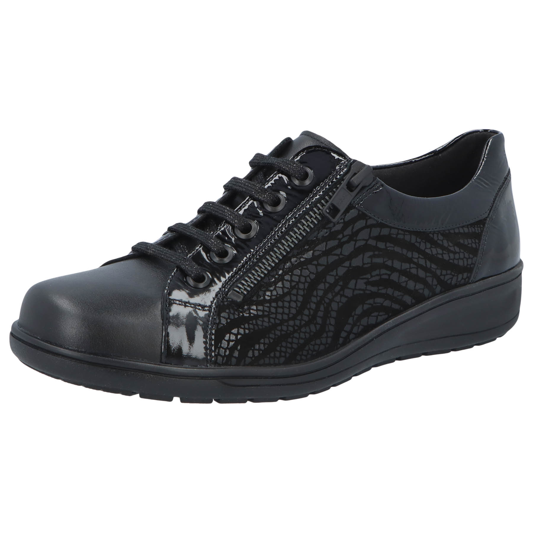 schwarze halbschuh 3-4 ansicht