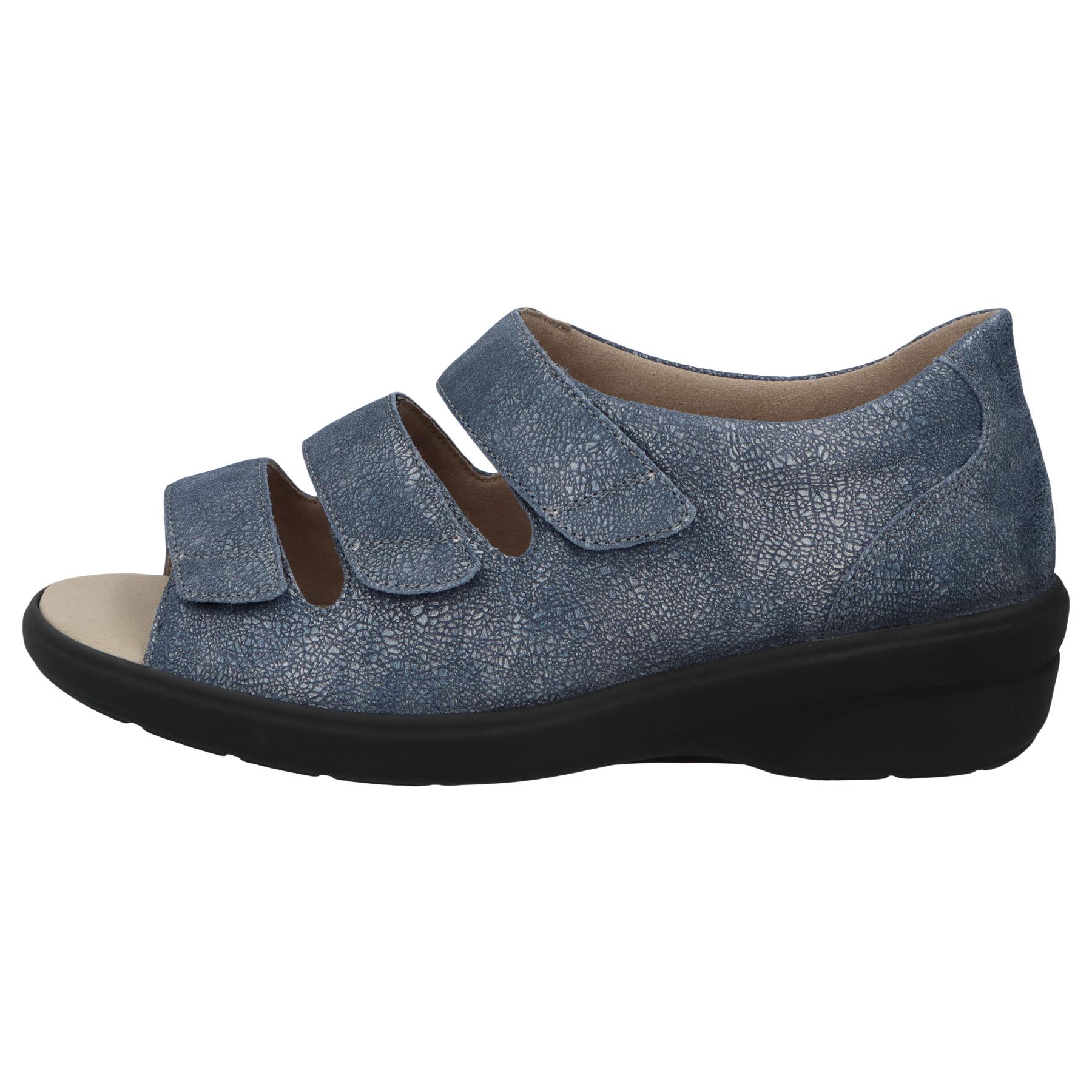 blaue sandale seitenansicht links