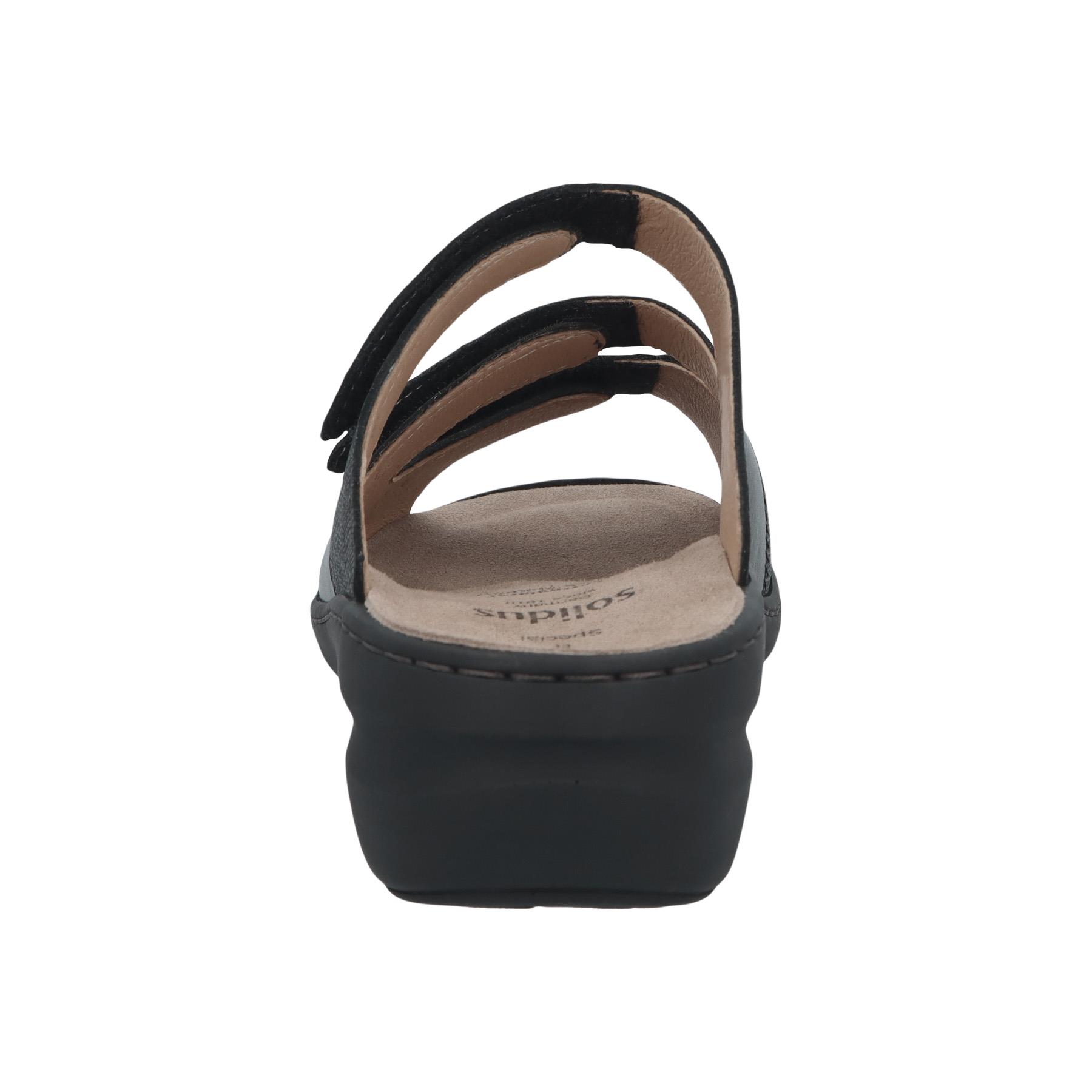 graue pantolette hinteransicht