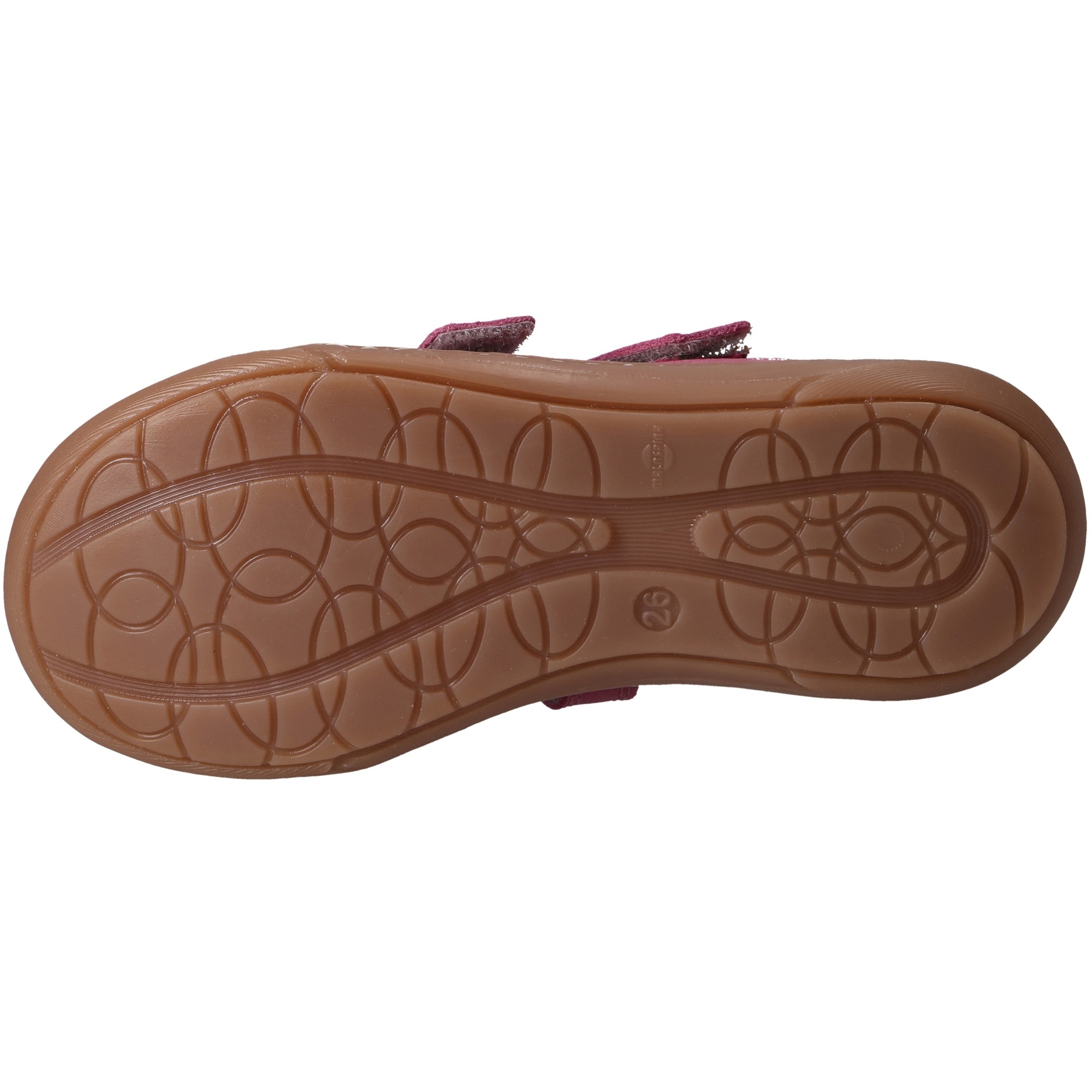 rote halbschuh sohlenansicht