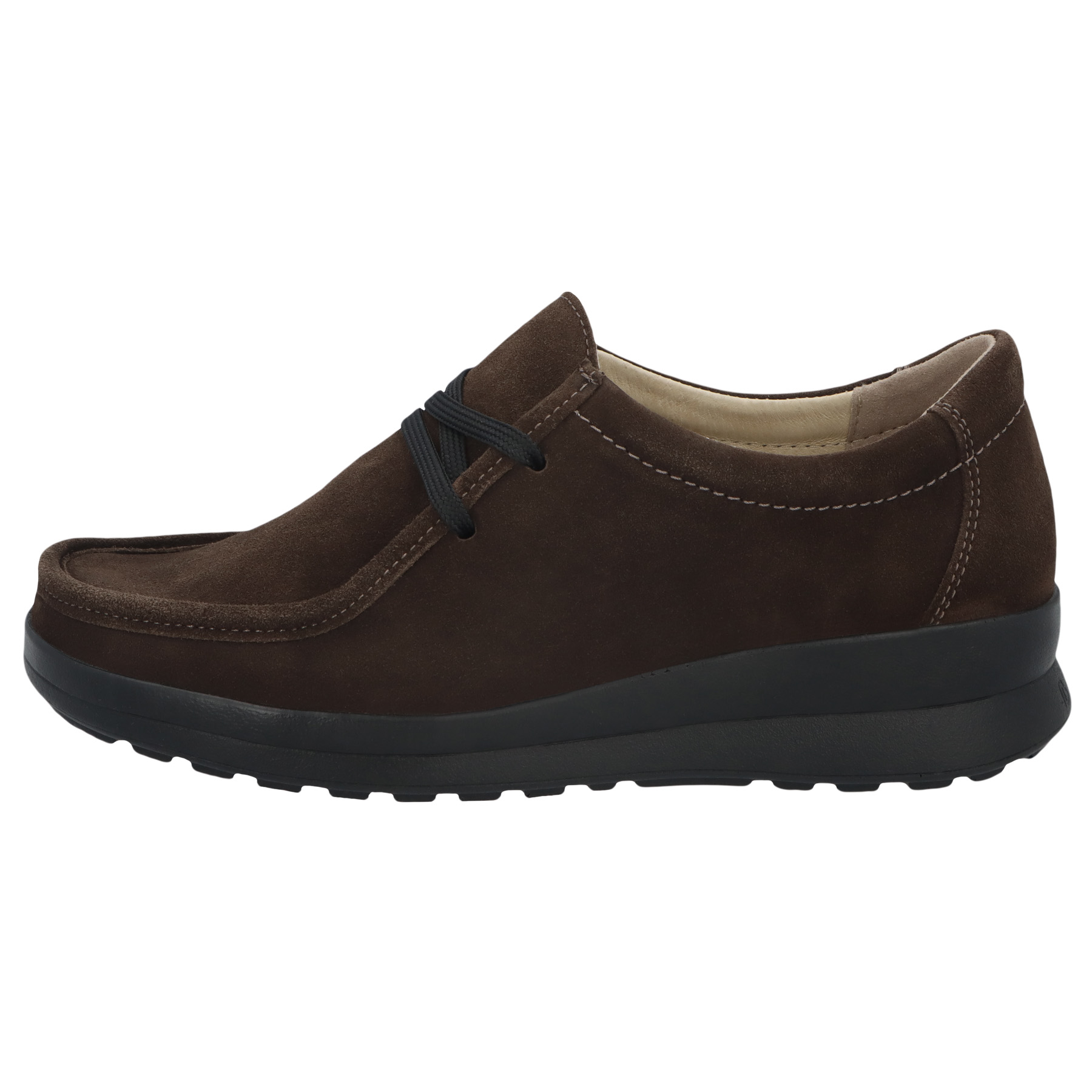 braune halbschuh seitenansicht links