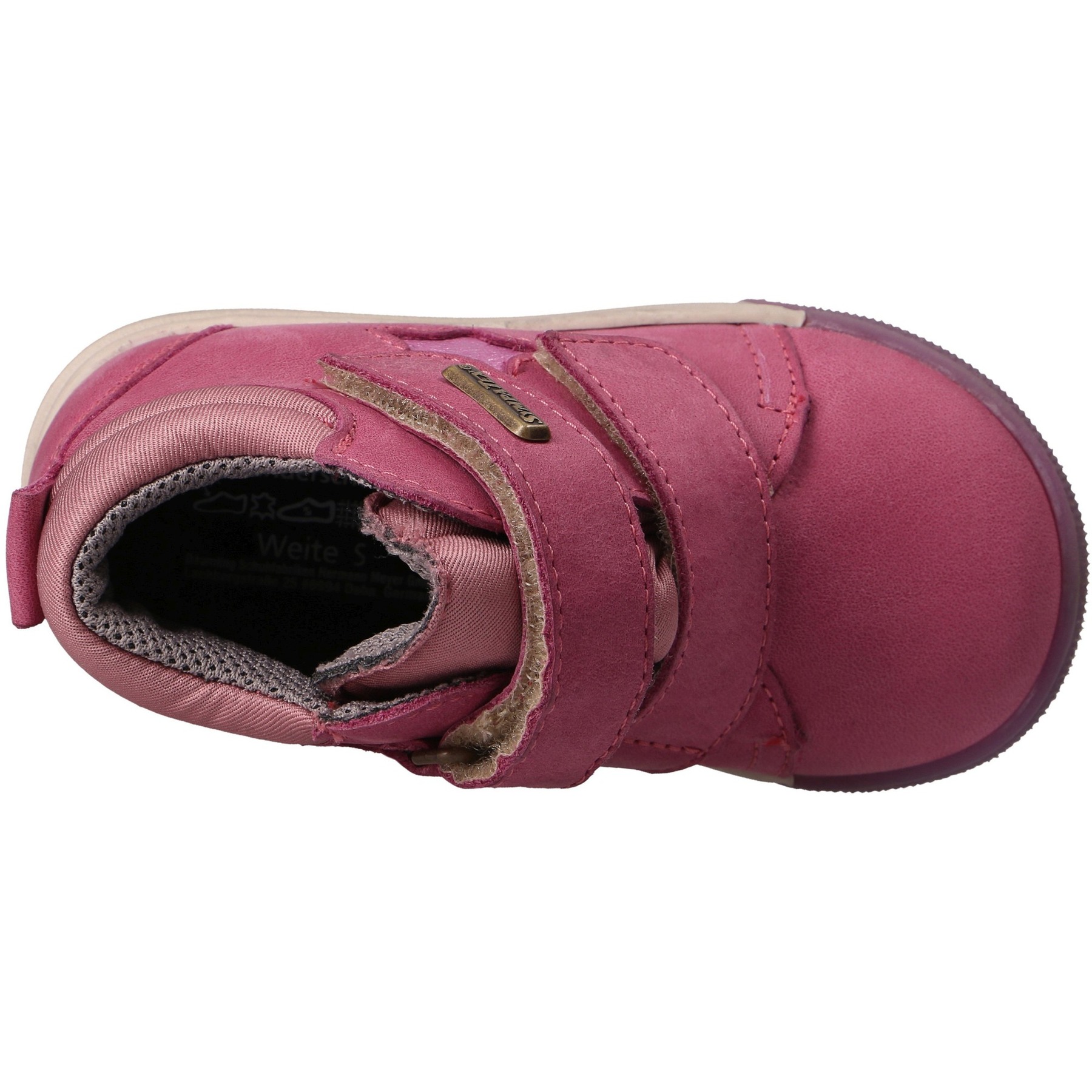 rote lauflernschuhe draufsicht