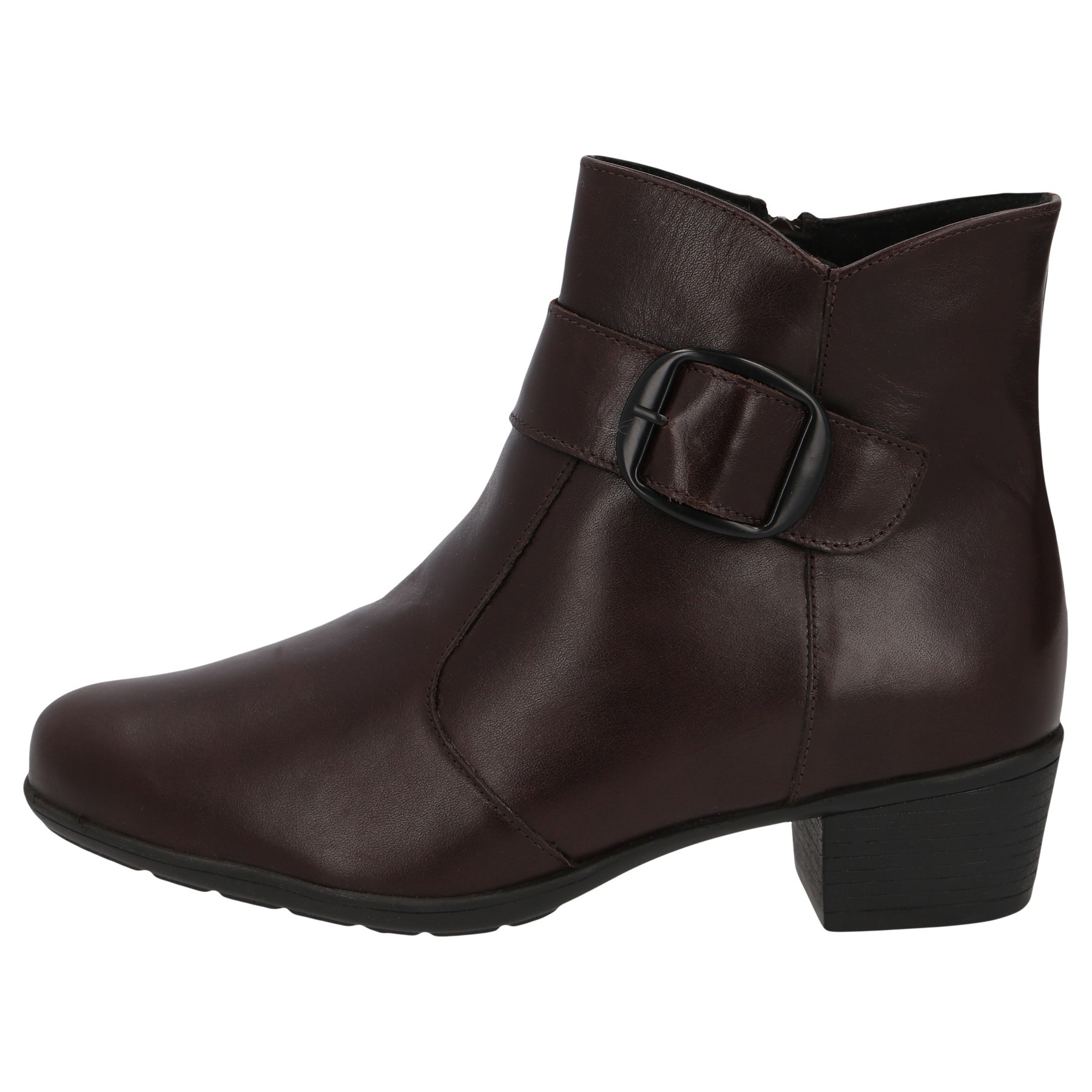 braune stiefel seitenansicht links