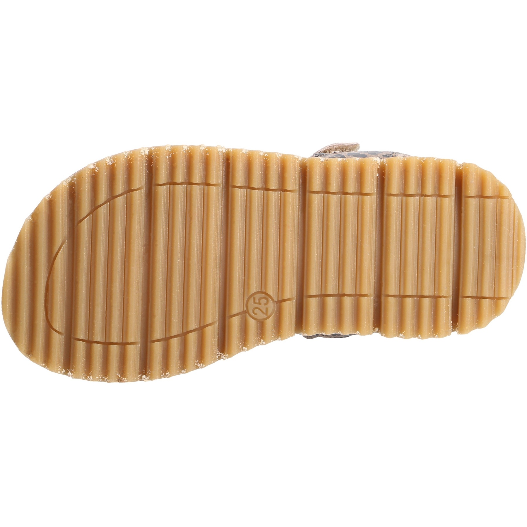 mehrfarbige sandale sohlenansicht