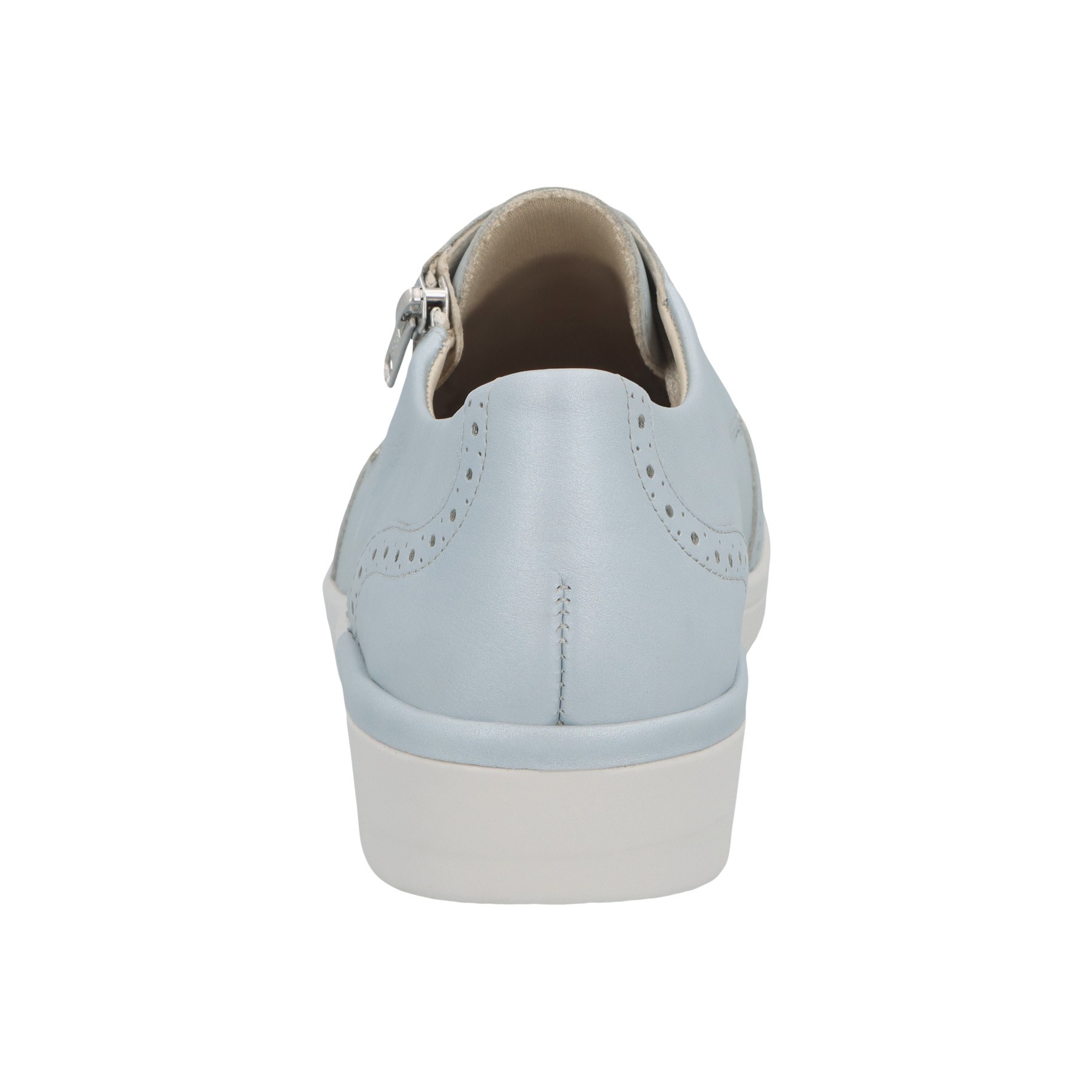 blaue halbschuh hinteransicht