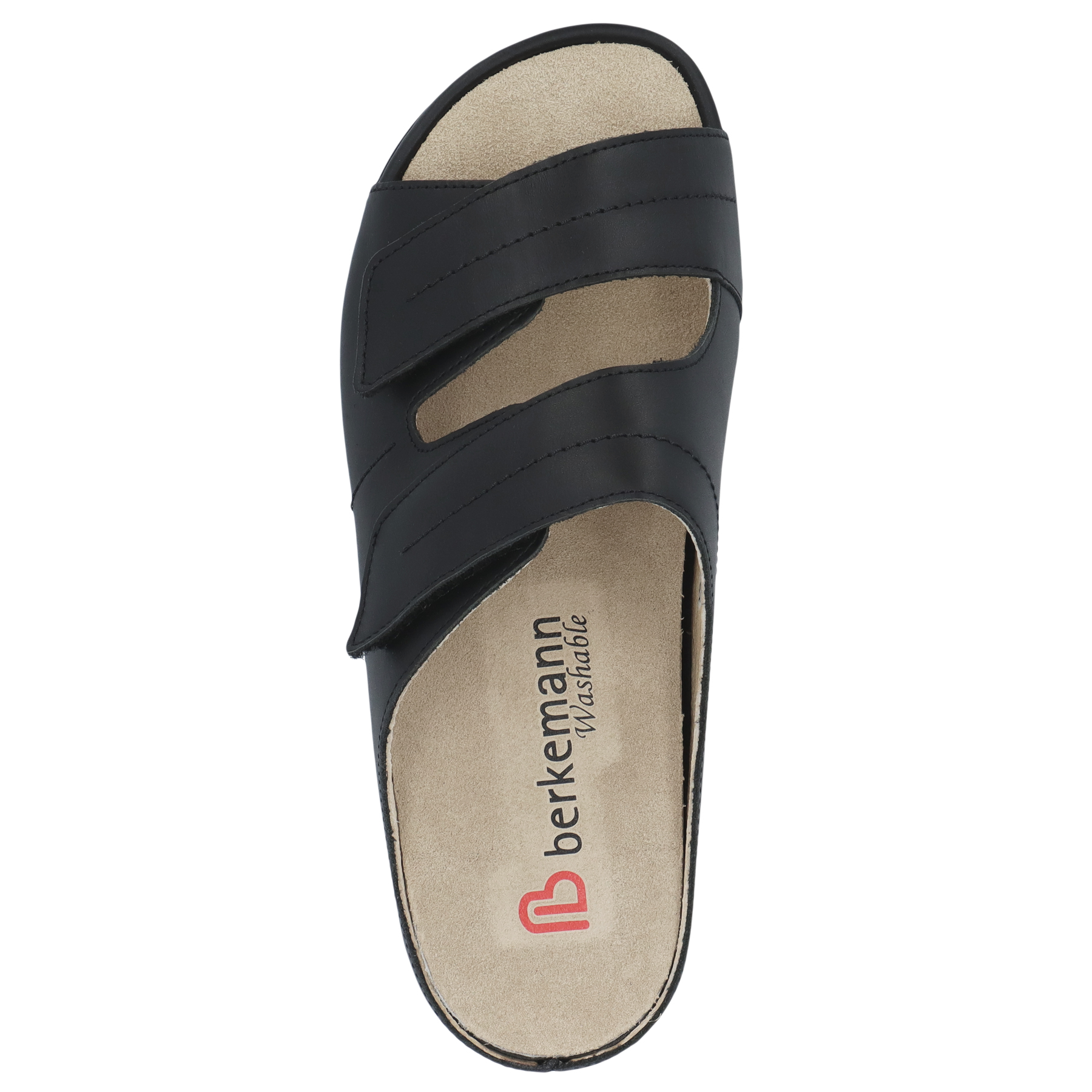 schwarze pantolette draufsicht