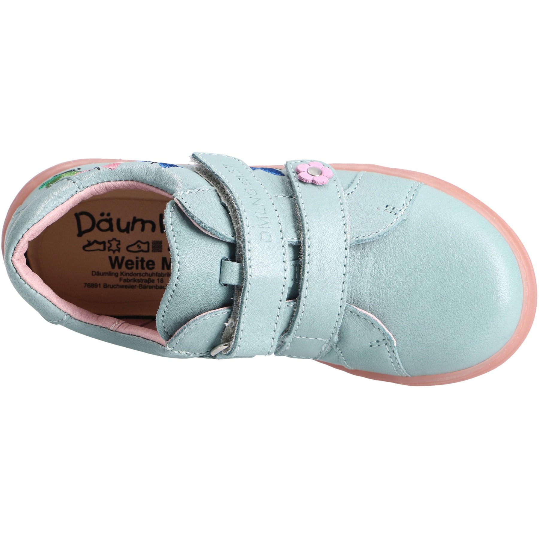 grüne halbschuh draufsicht