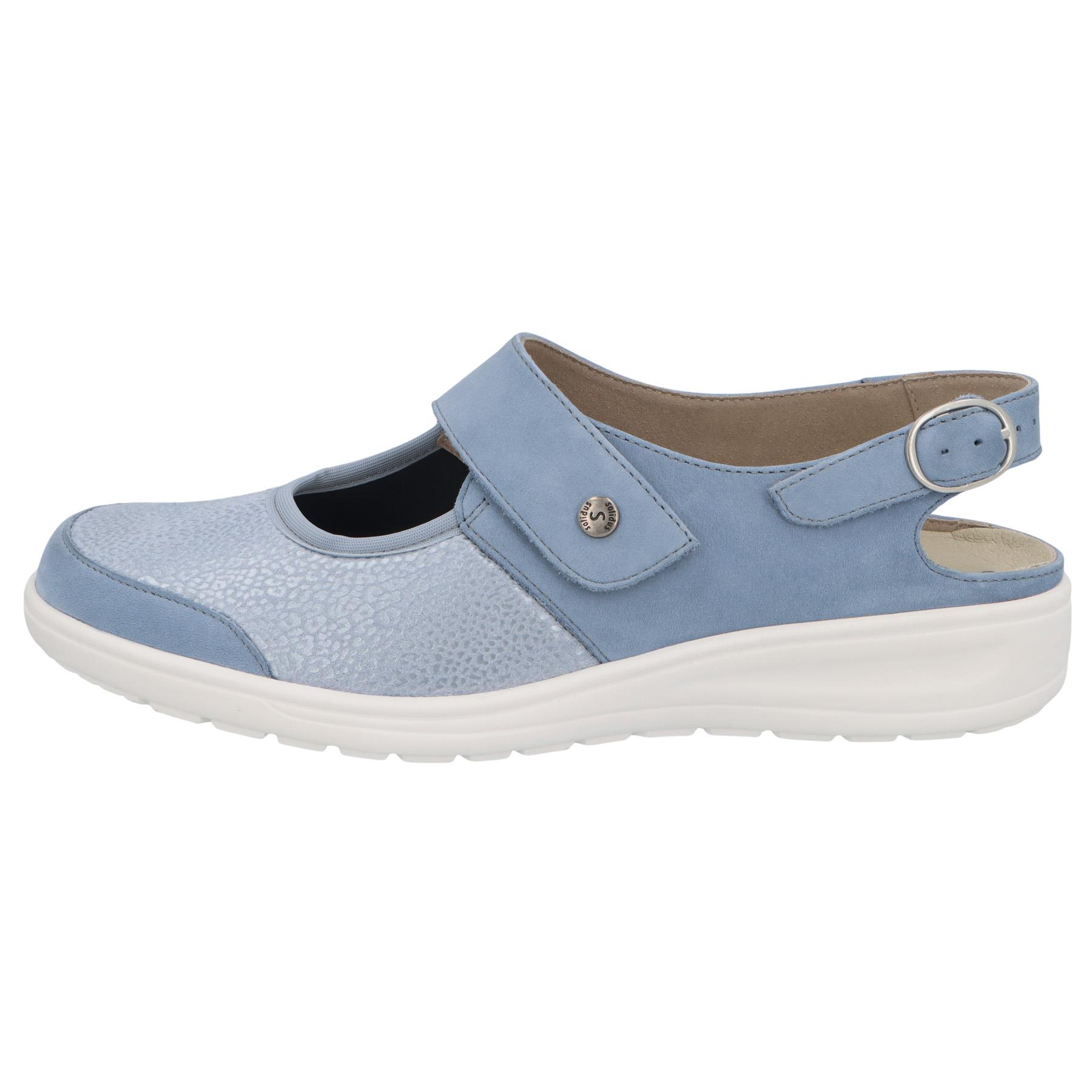 blaue halbschuh seitenansicht links