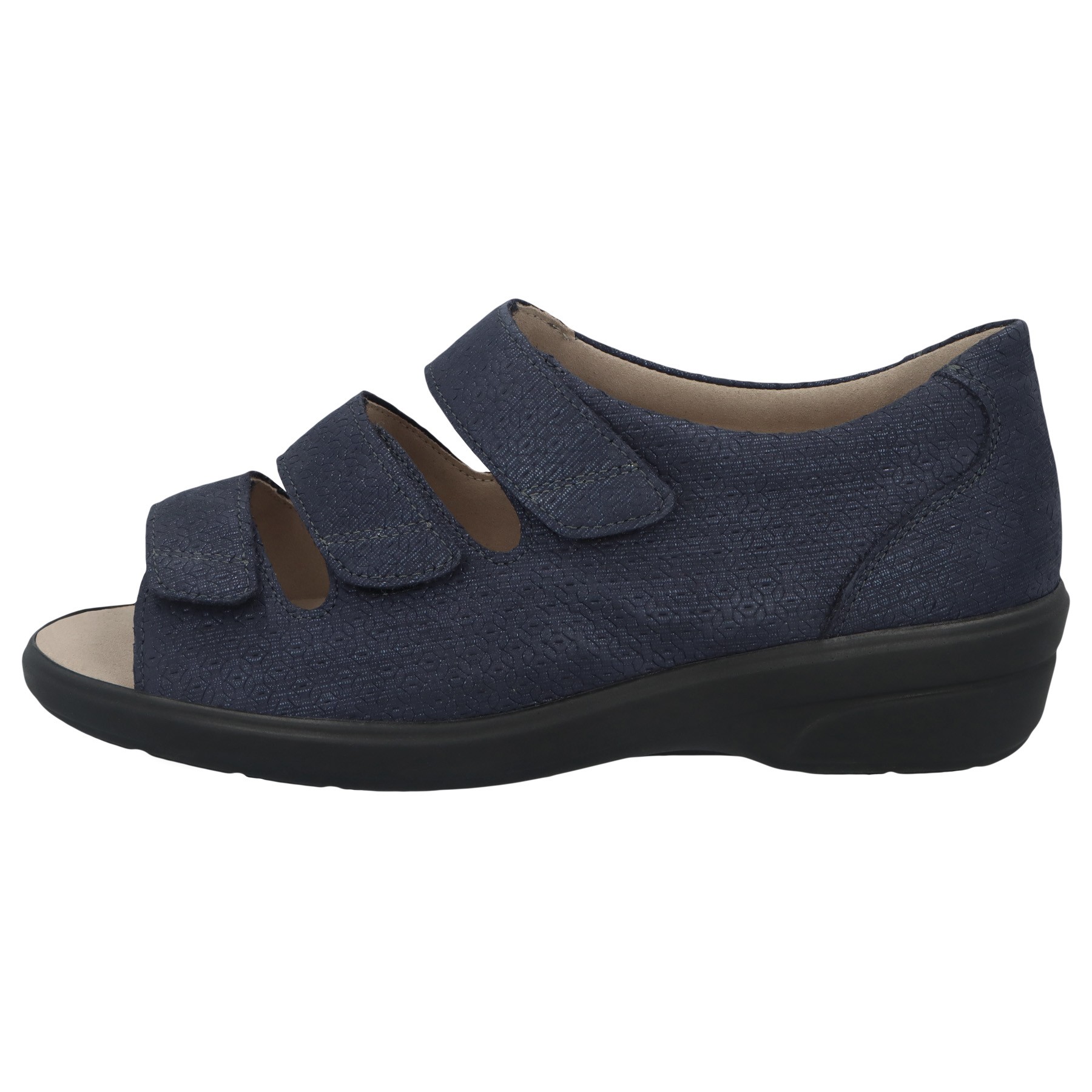 blaue sandale seitenansicht links