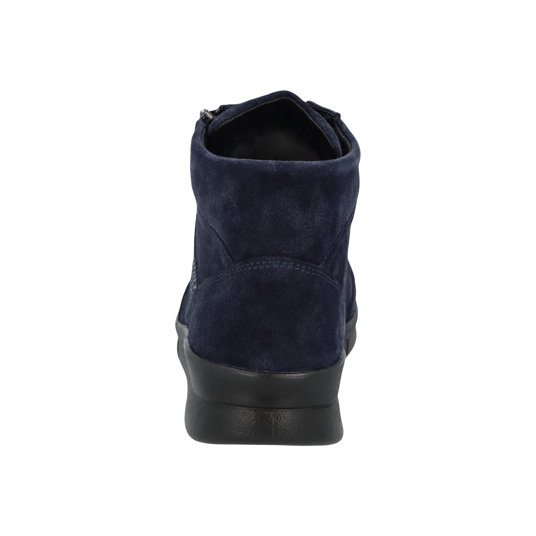 blaue stiefeletten hinteransicht