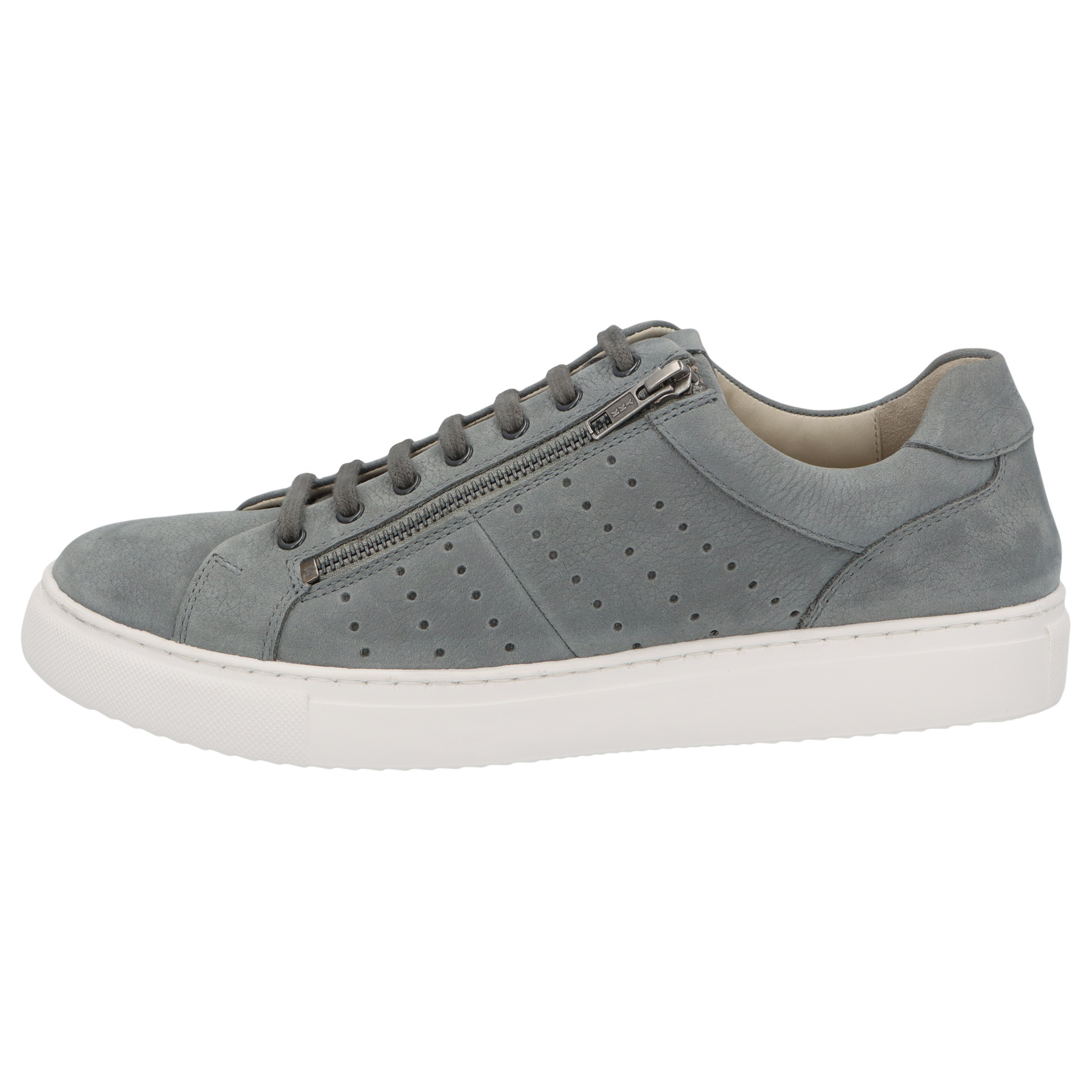 blaue halbschuh seitenansicht links