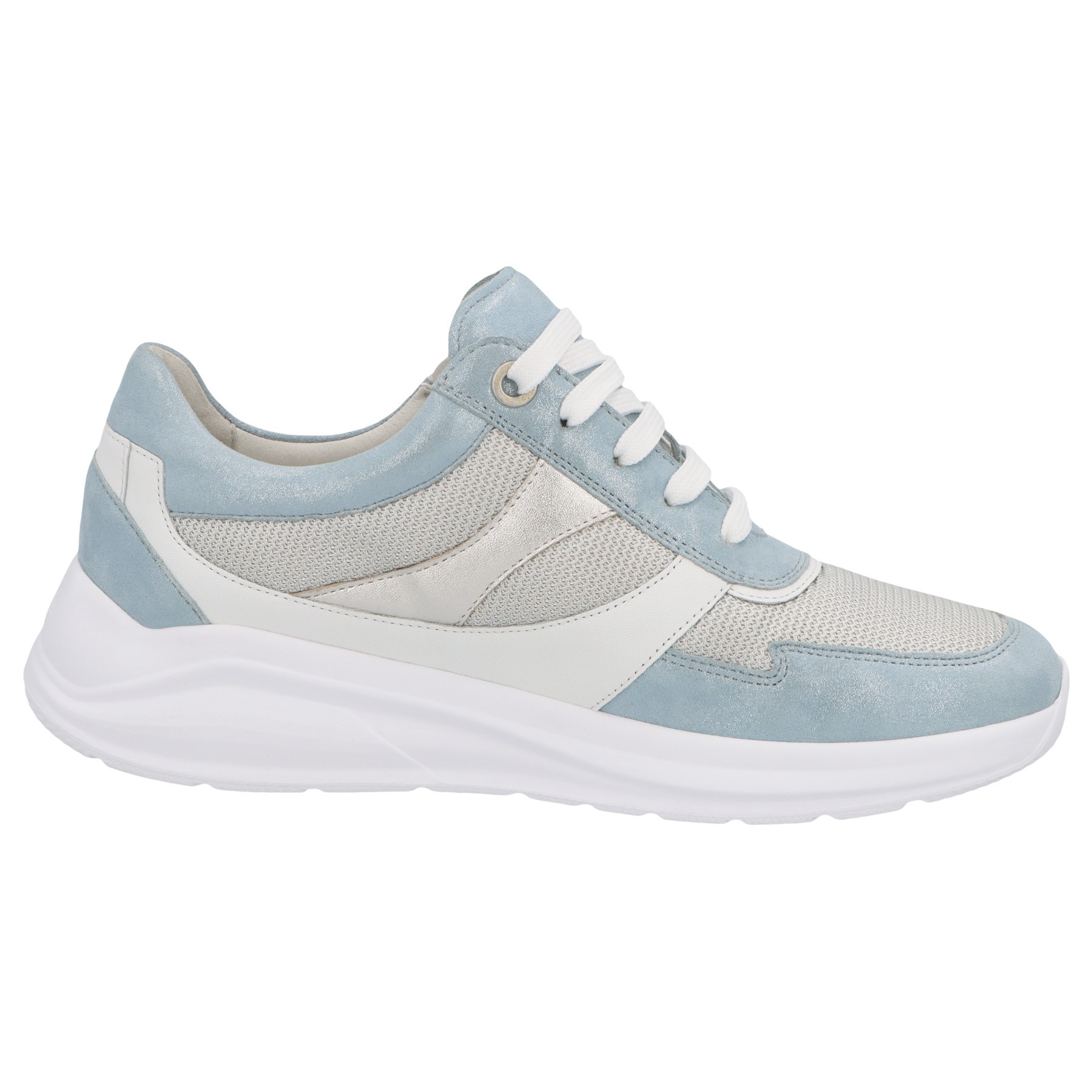 blaue halbschuh seitenansicht rechts