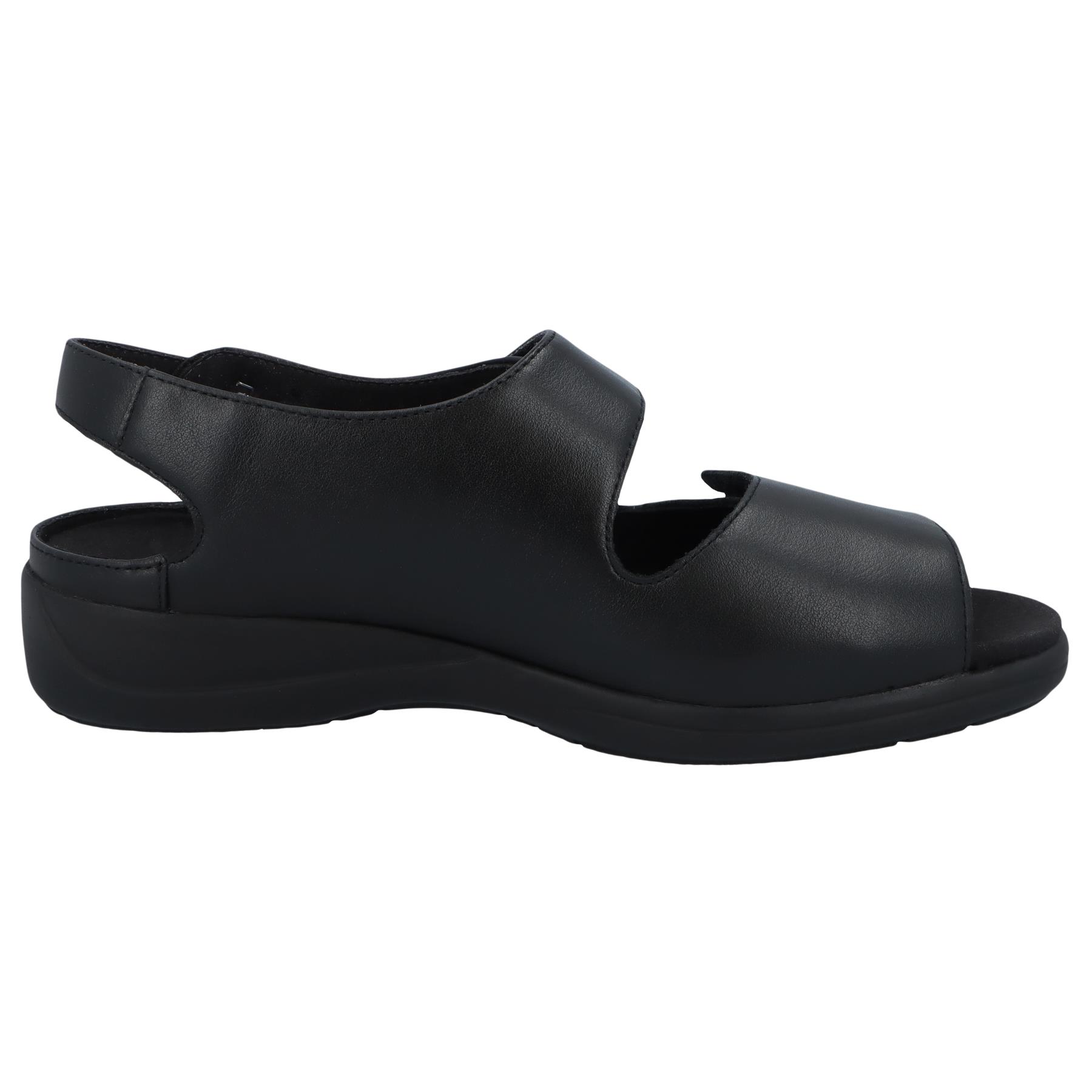 schwarze sandale seitenansicht rechts