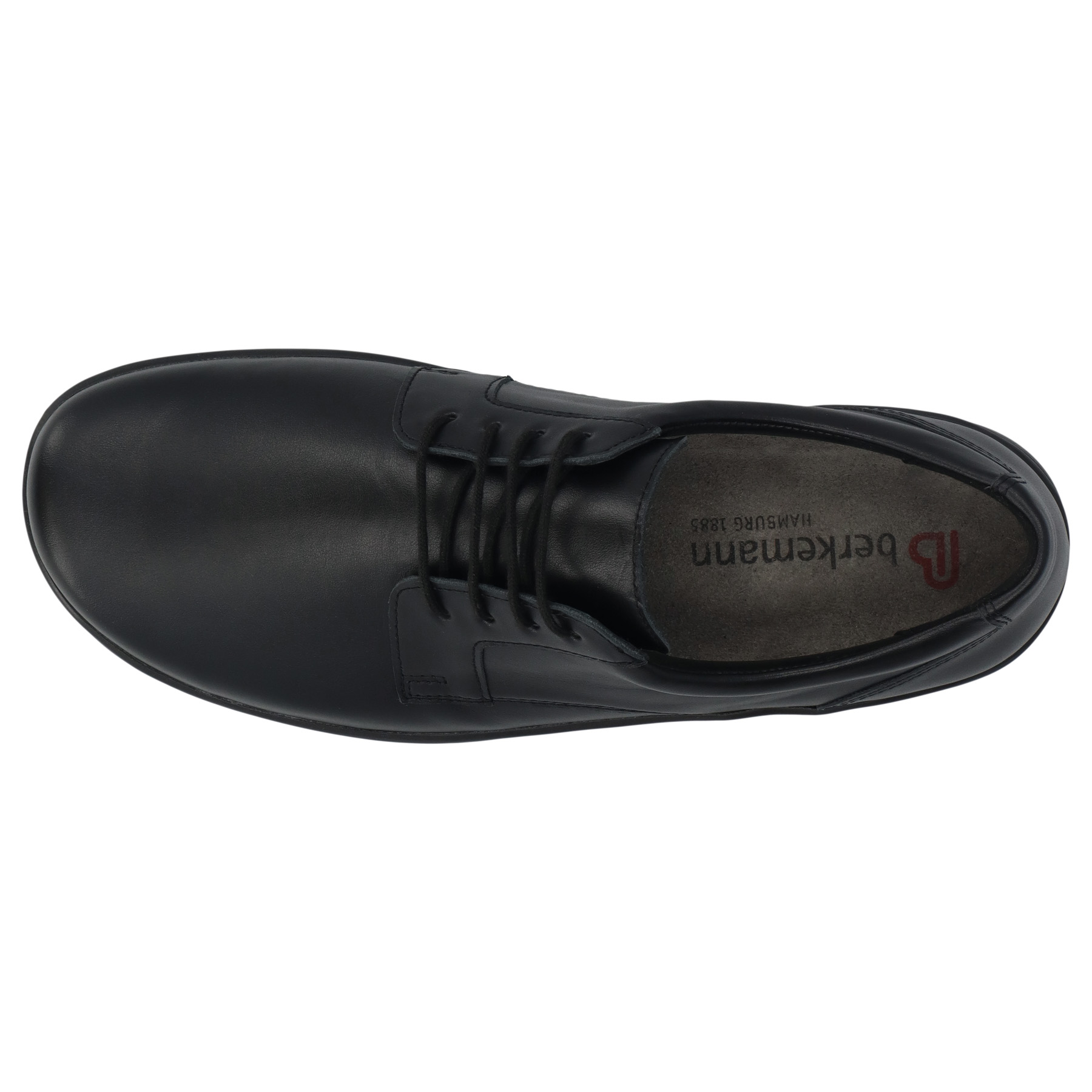 schwarze halbschuh draufsicht