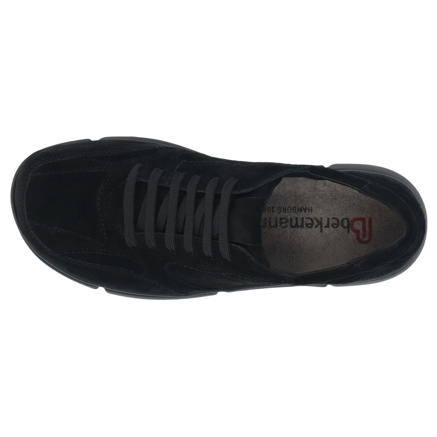 schwarze halbschuh draufsicht