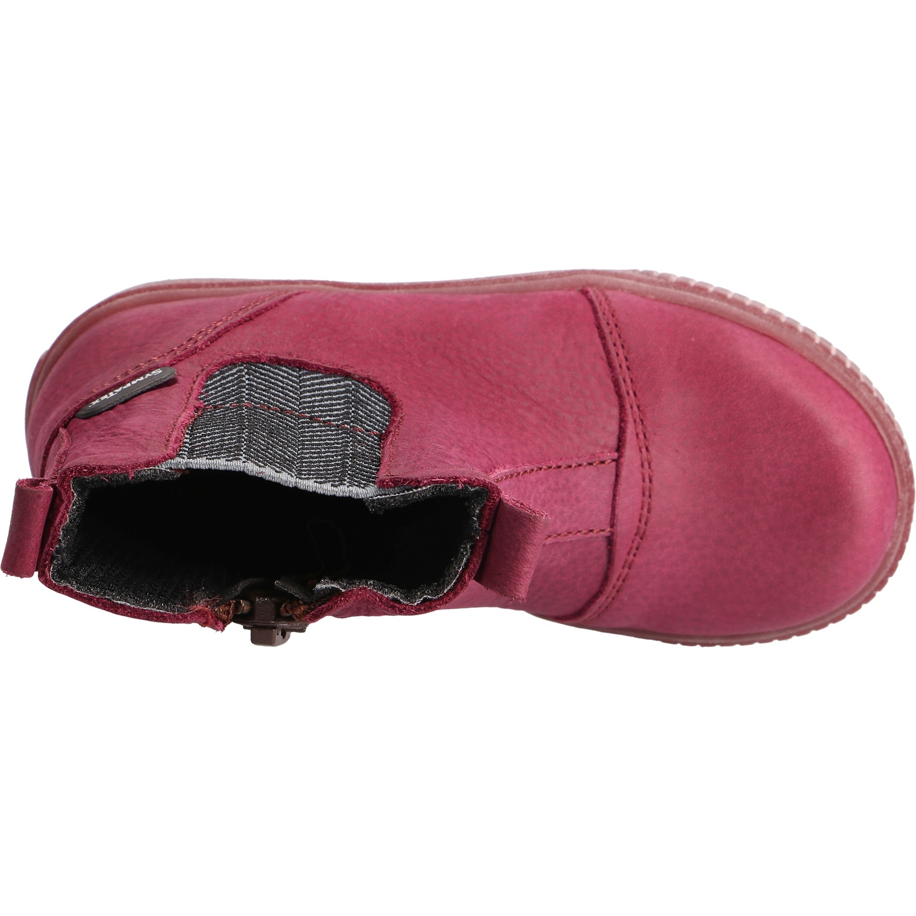 rote stiefel draufsicht