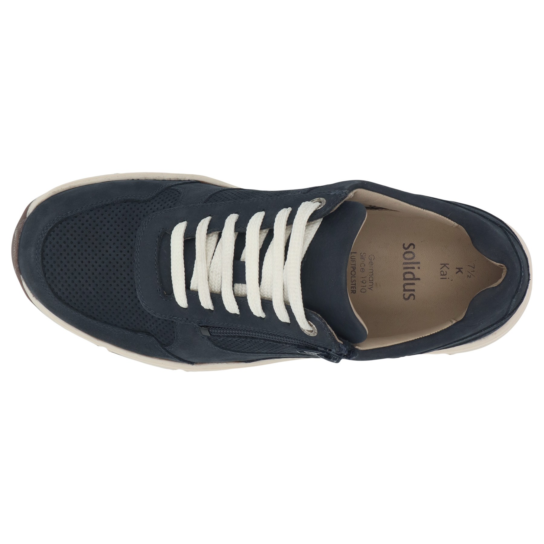 blaue halbschuh draufsicht