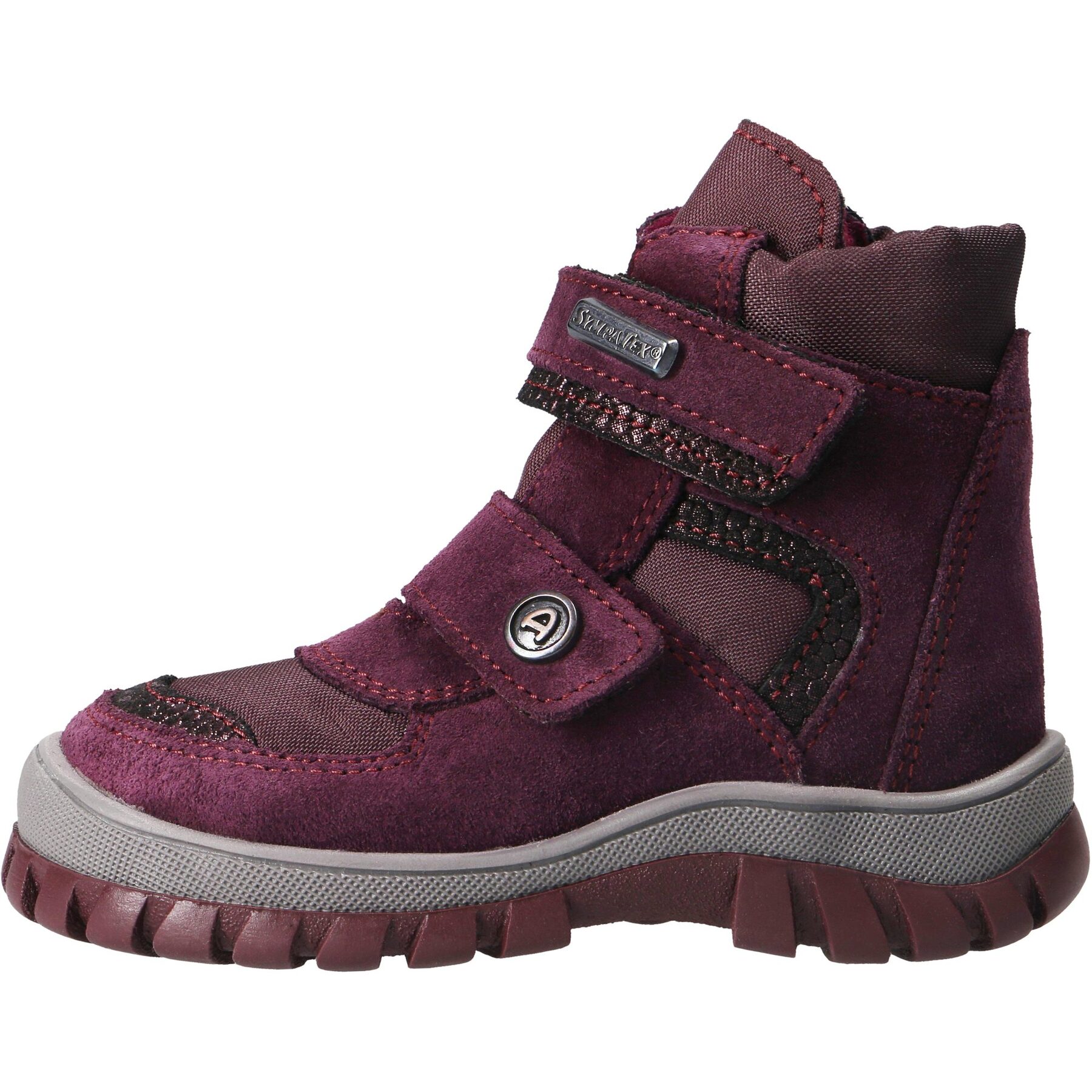 rote stiefeletten seitenansicht links