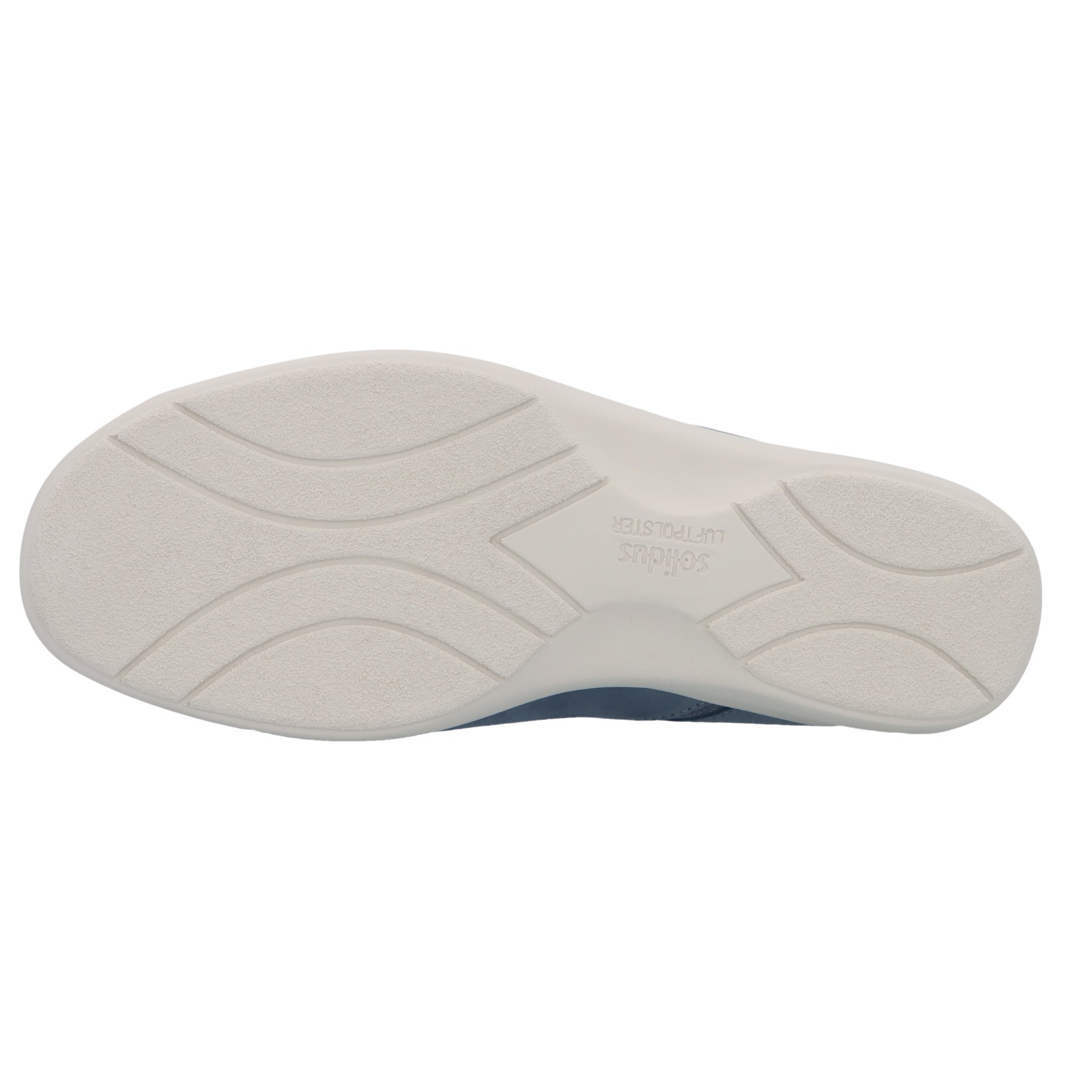 blaue sandale sohlenansicht