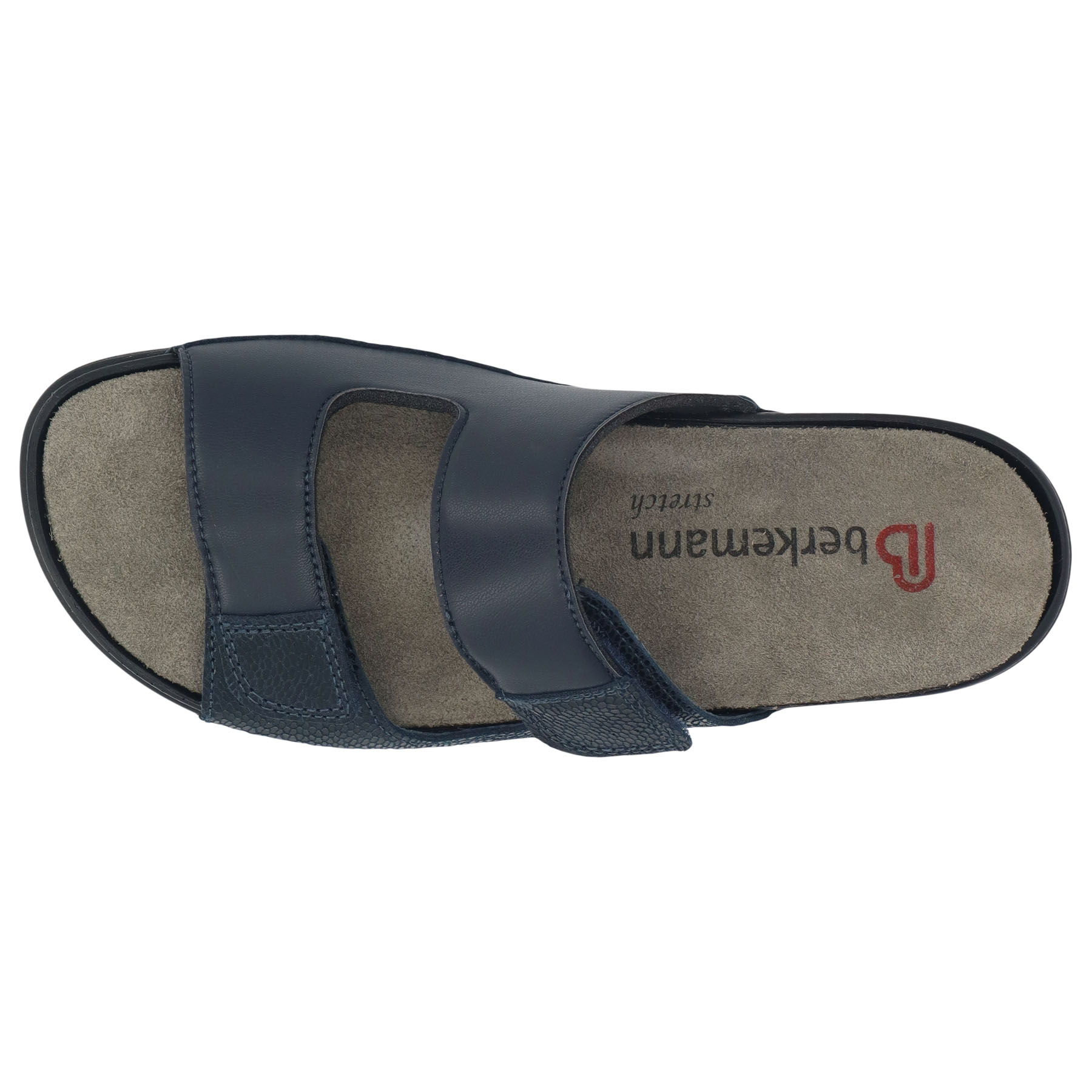 blaue pantolette draufsicht