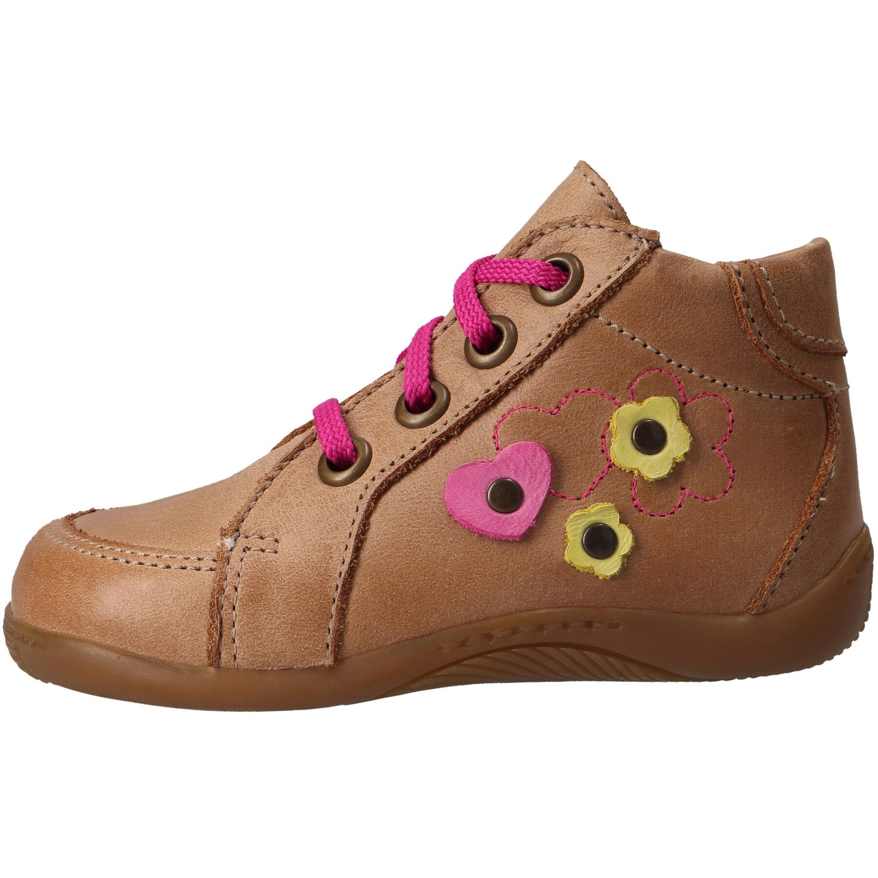 braune lauflernschuhe seitenansicht links